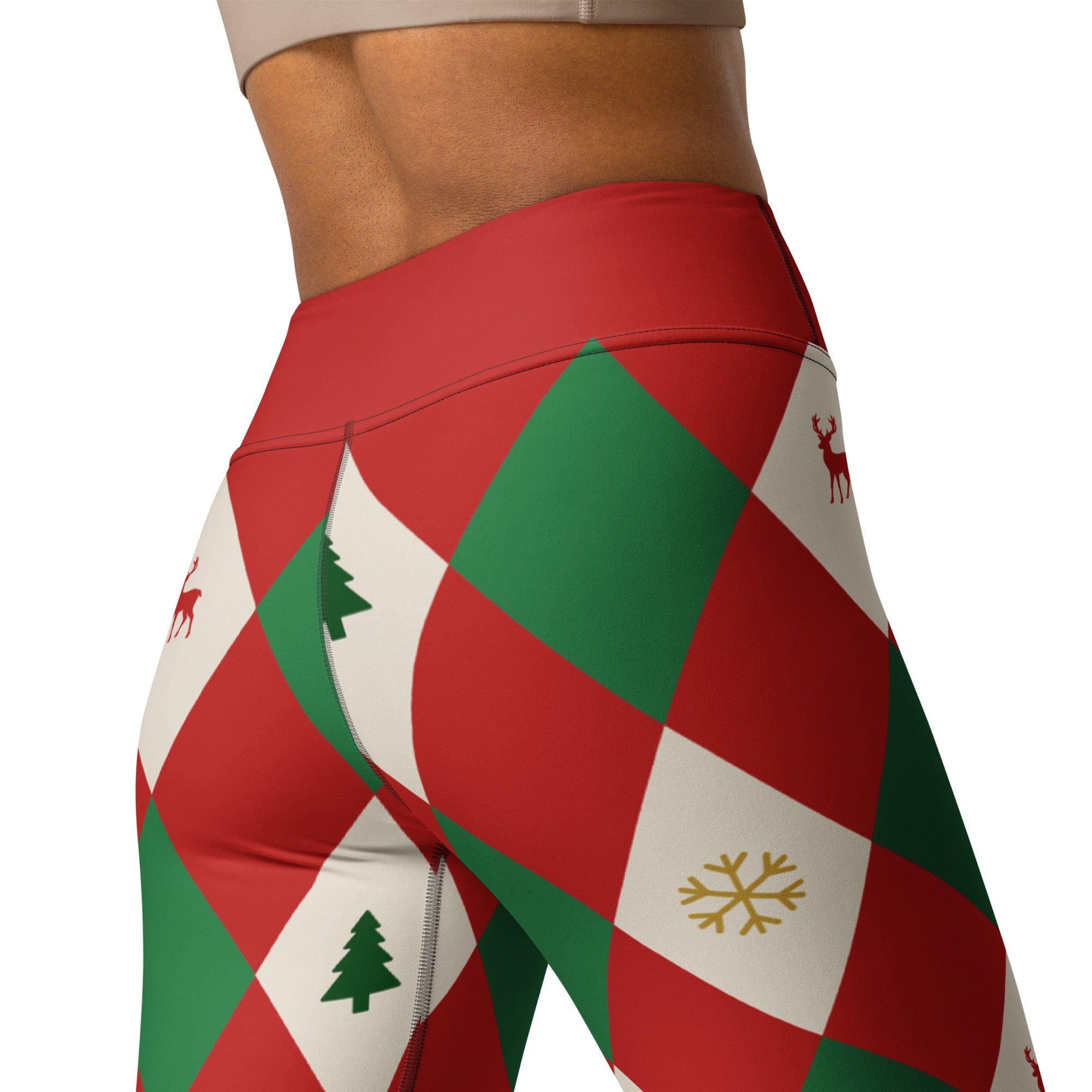 Harlequin Christmas Yoga Leggings