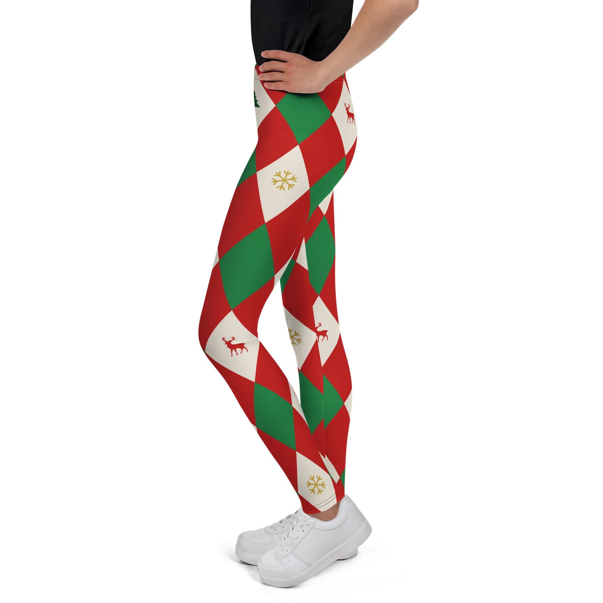 Harlequin Christmas Youth Leggings