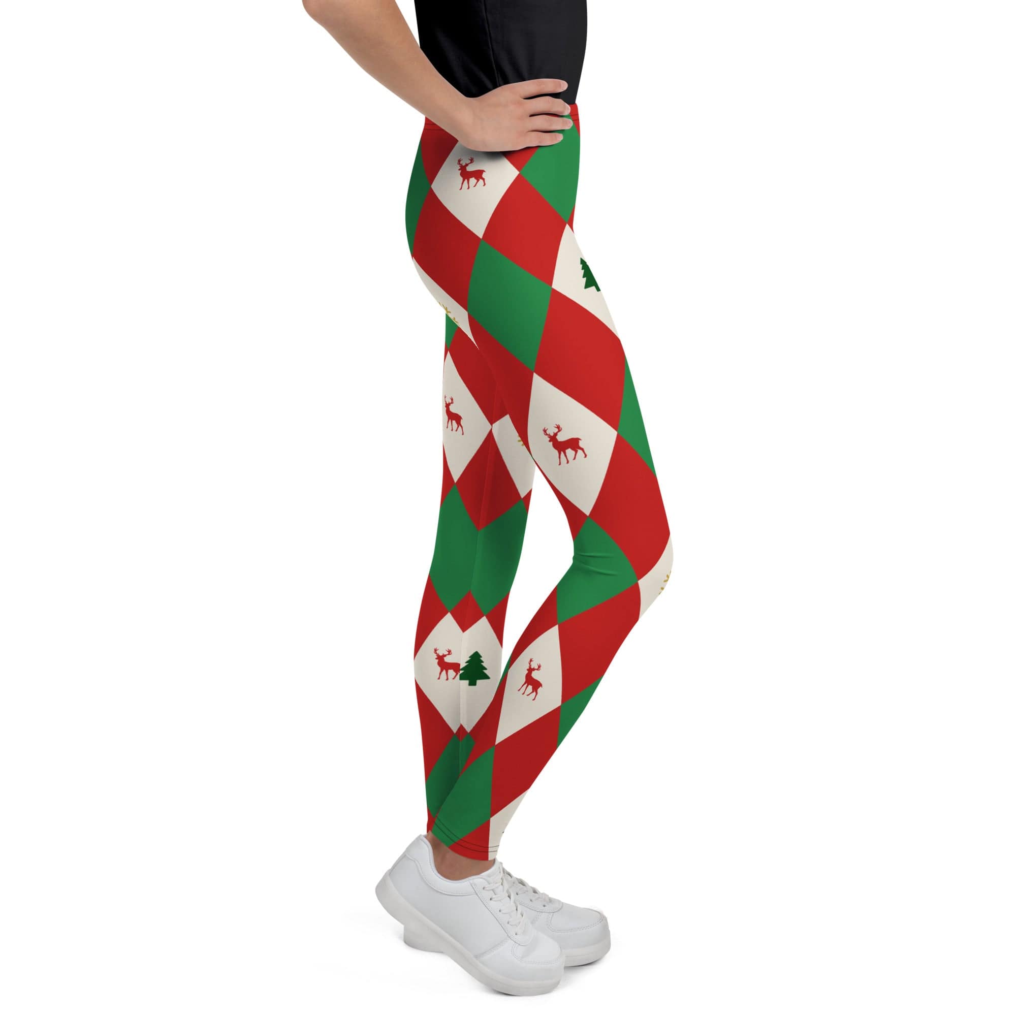 Harlequin Christmas Youth Leggings