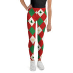Harlequin Christmas Youth Leggings