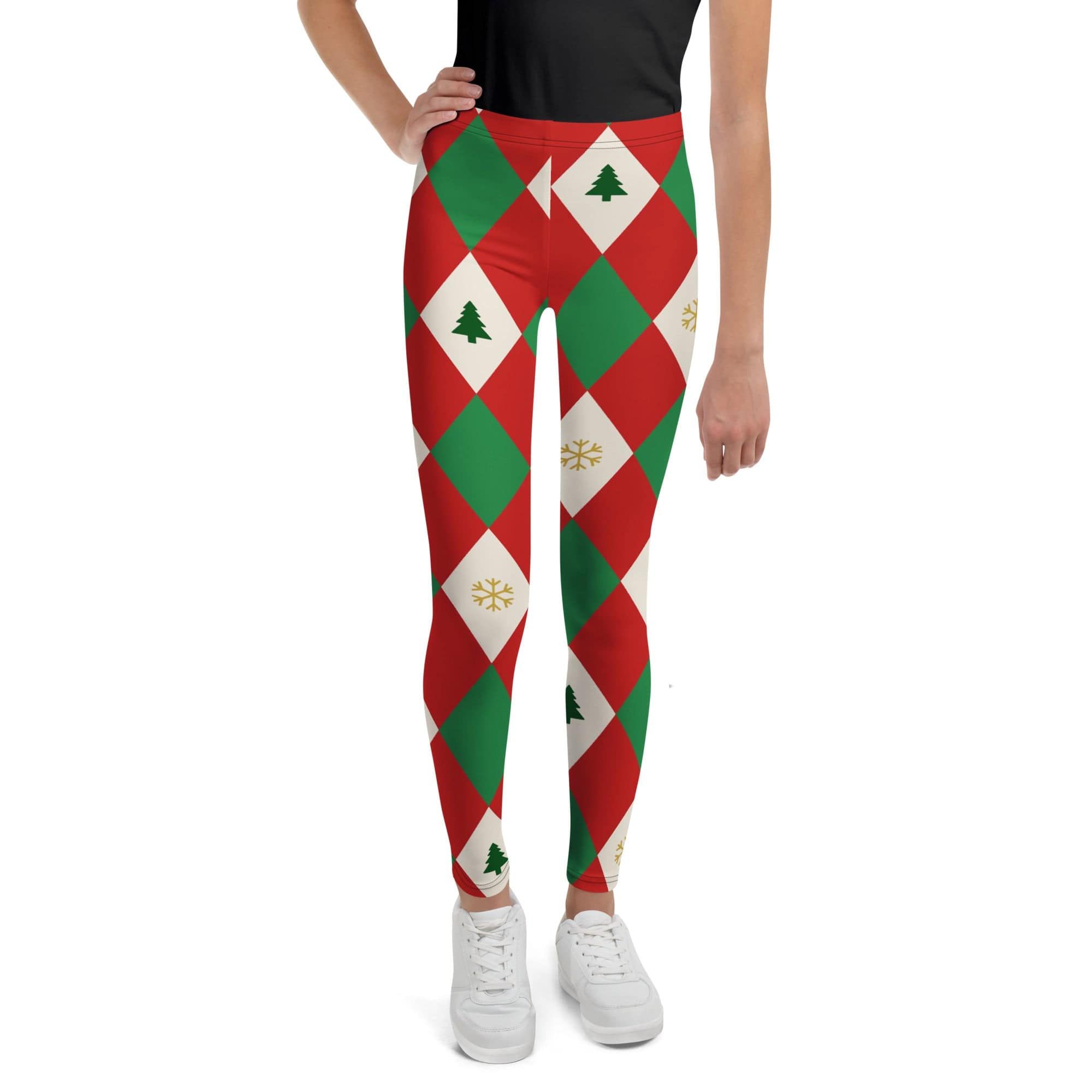 Harlequin Christmas Youth Leggings