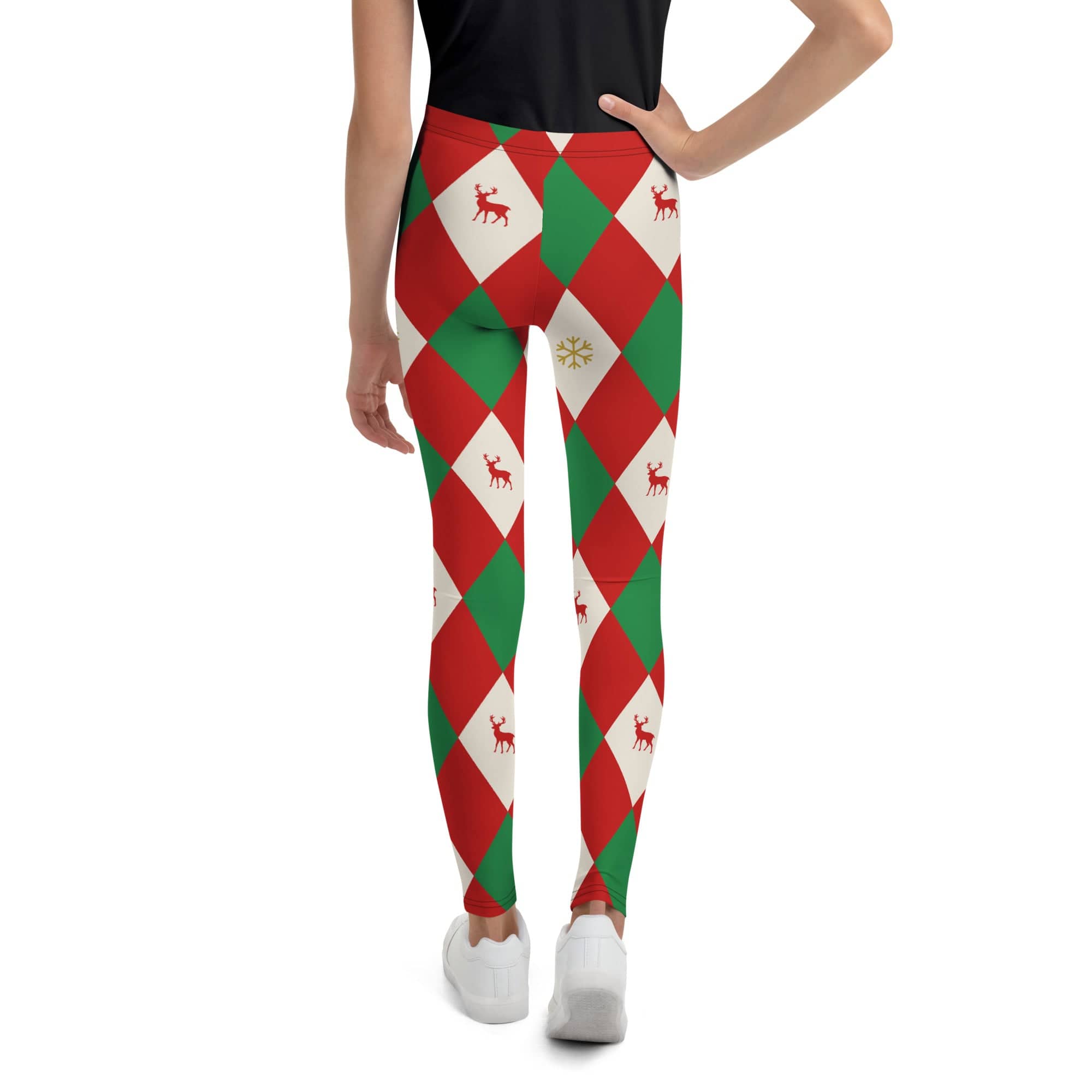 Harlequin Christmas Youth Leggings