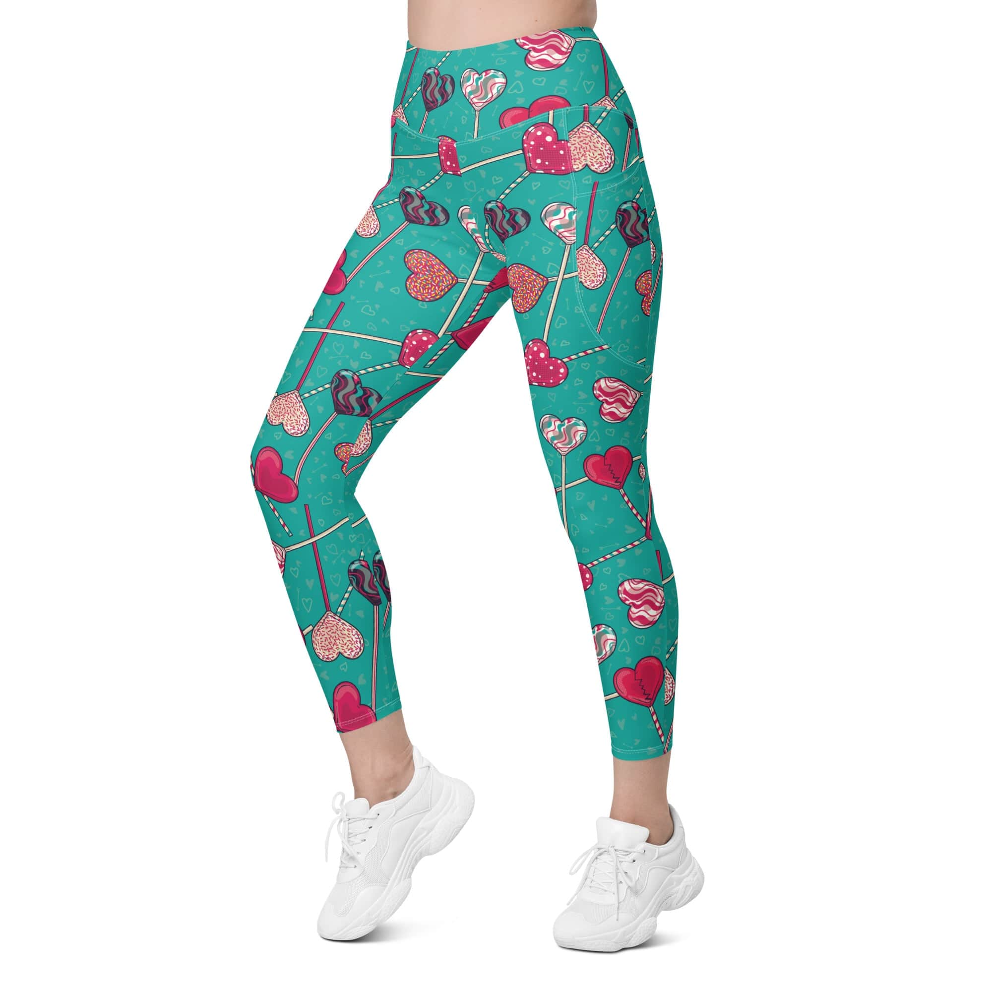 Heart Lollipop Leggings With Pockets