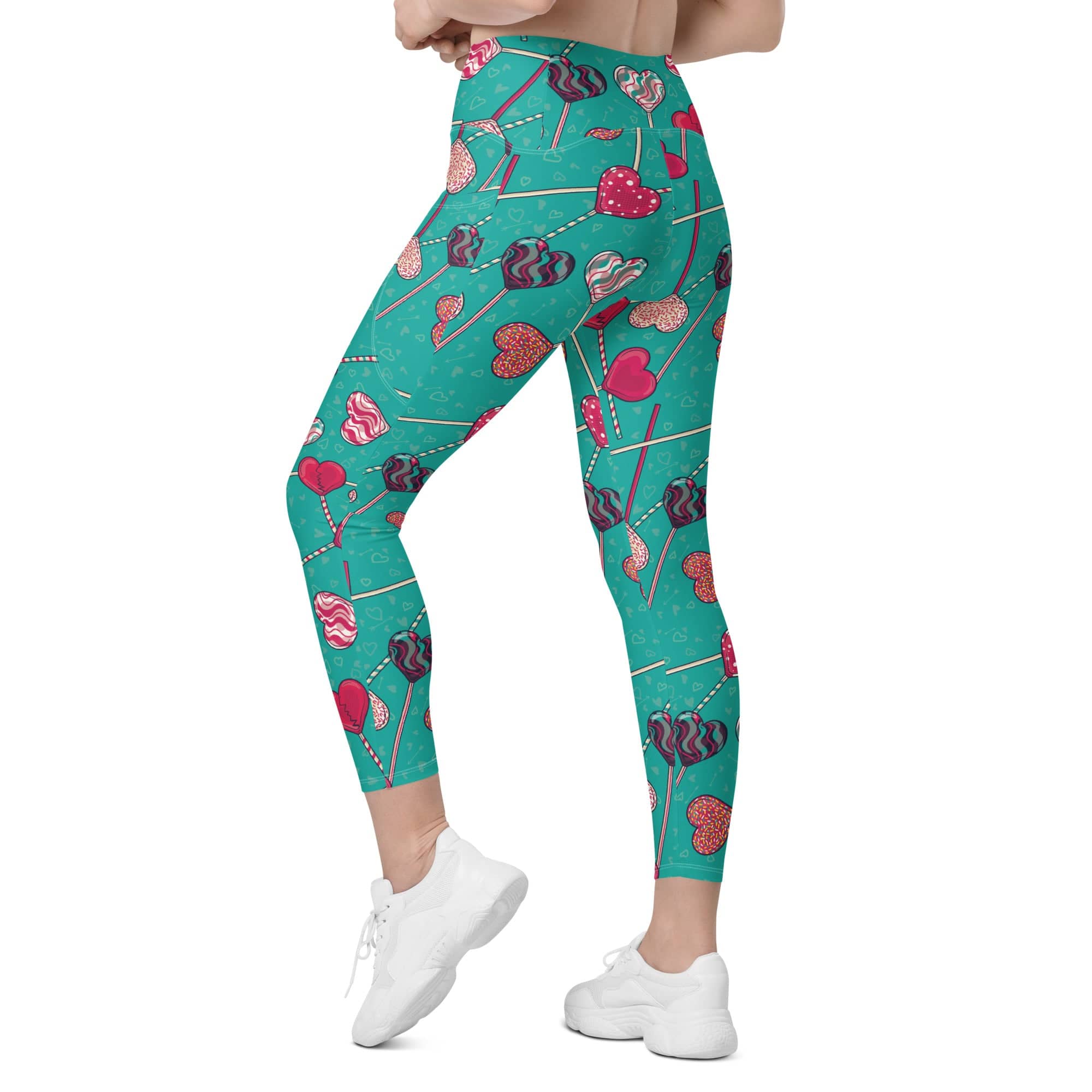 Heart Lollipop Leggings With Pockets