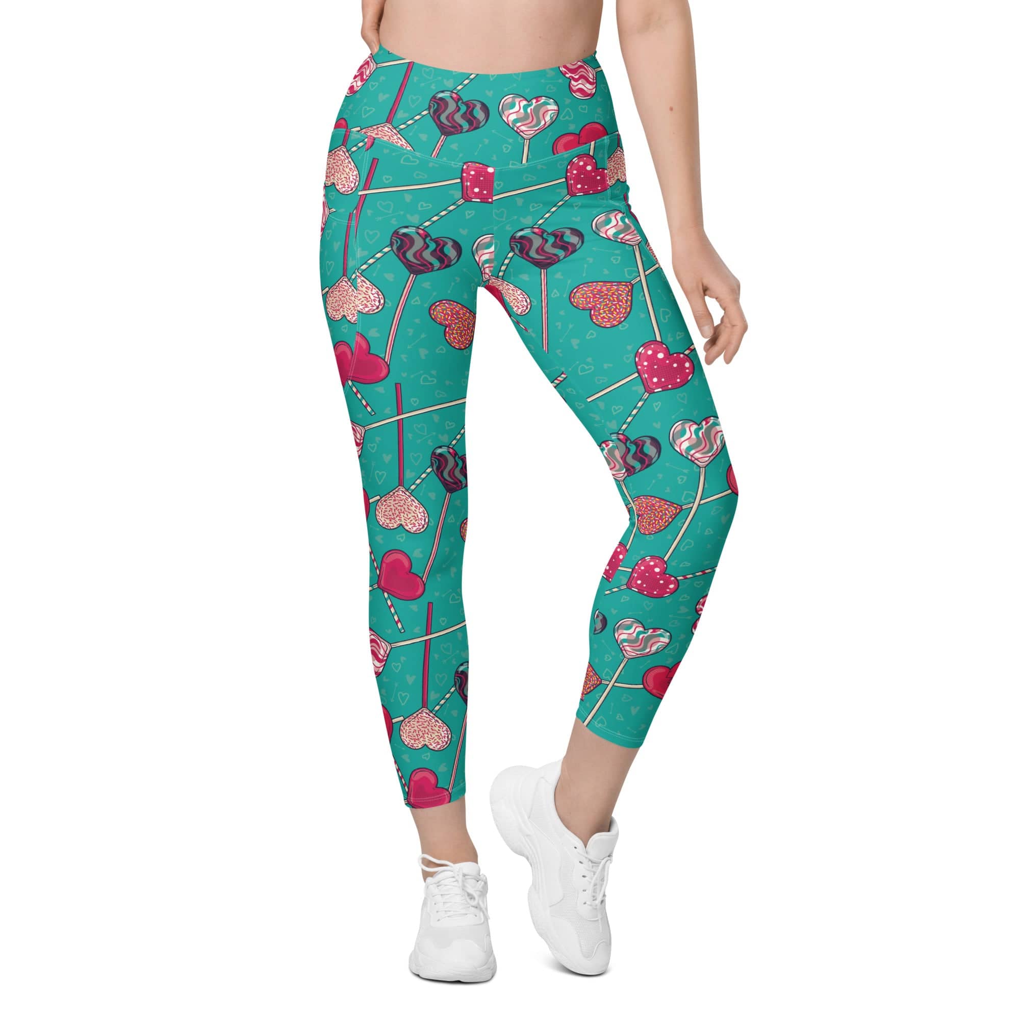 Heart Lollipop Leggings With Pockets