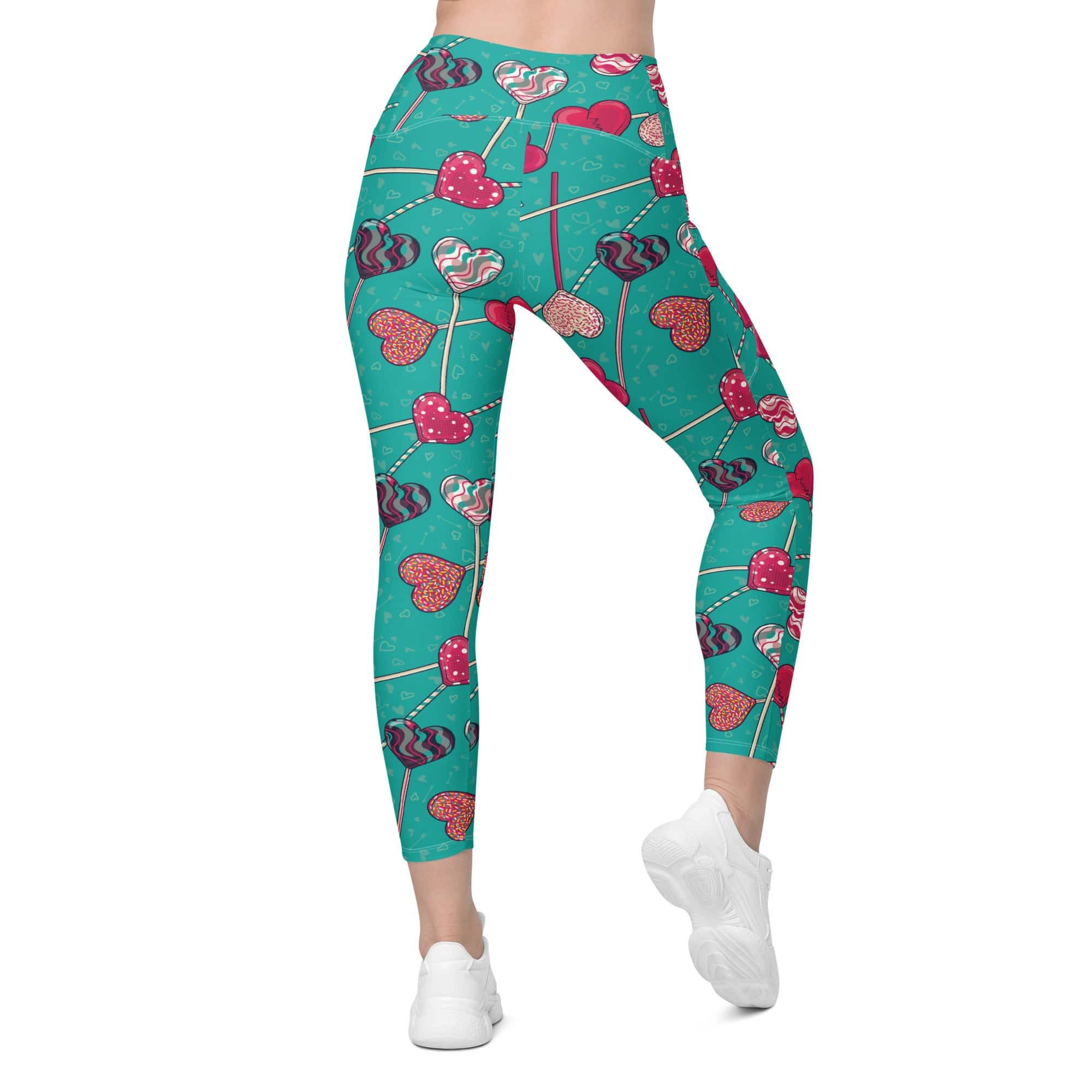 Heart Lollipop Leggings With Pockets