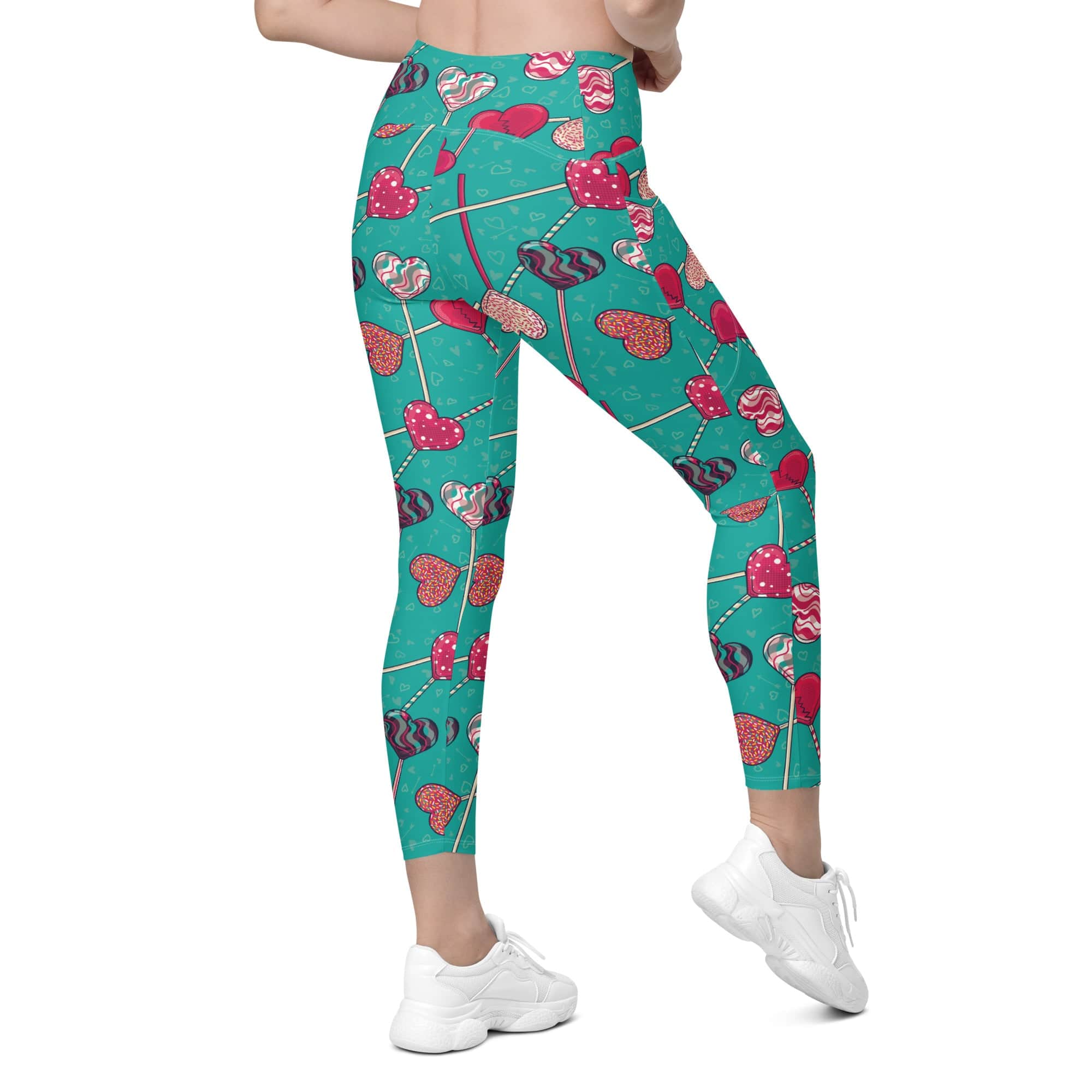 Heart Lollipop Leggings With Pockets