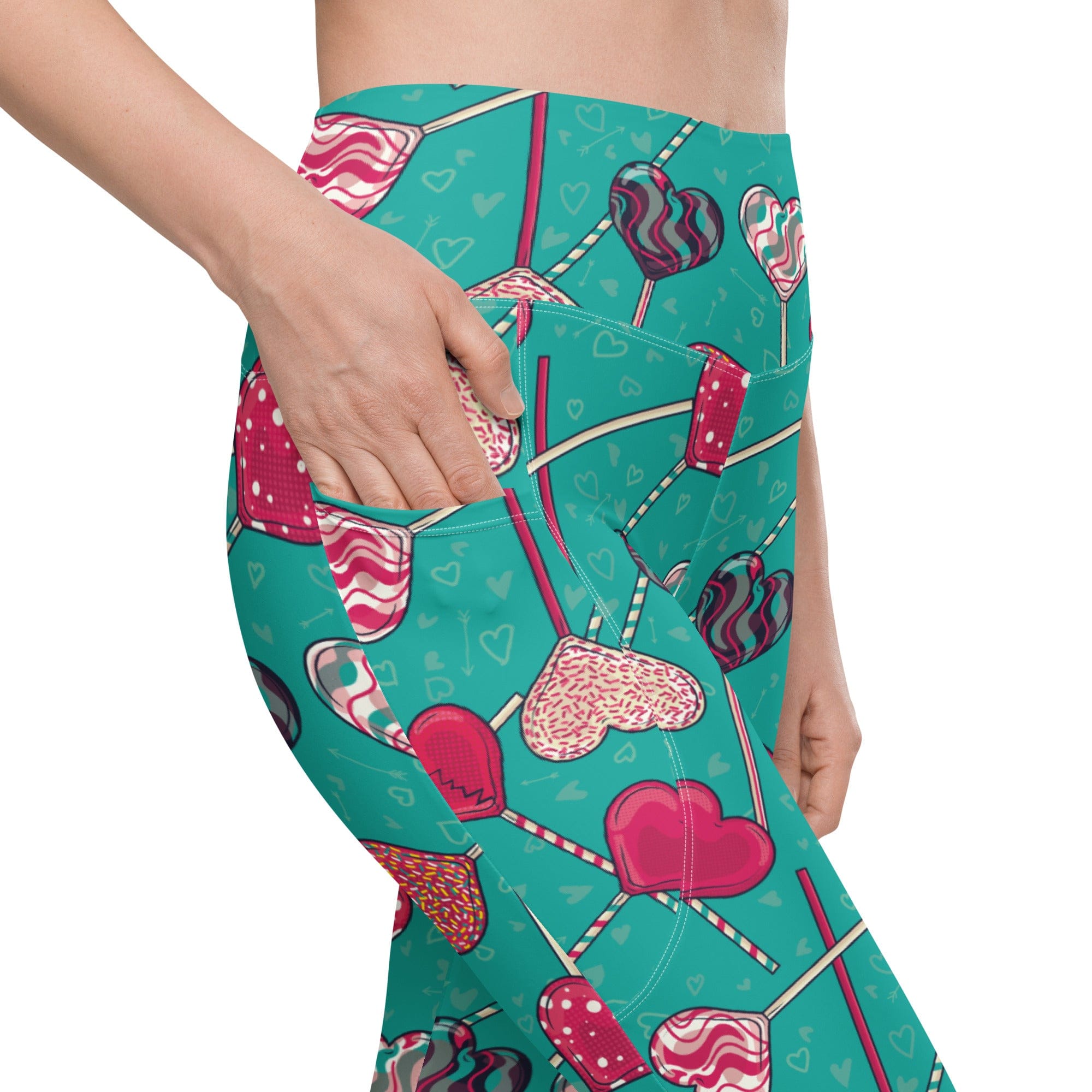 Heart Lollipop Leggings With Pockets