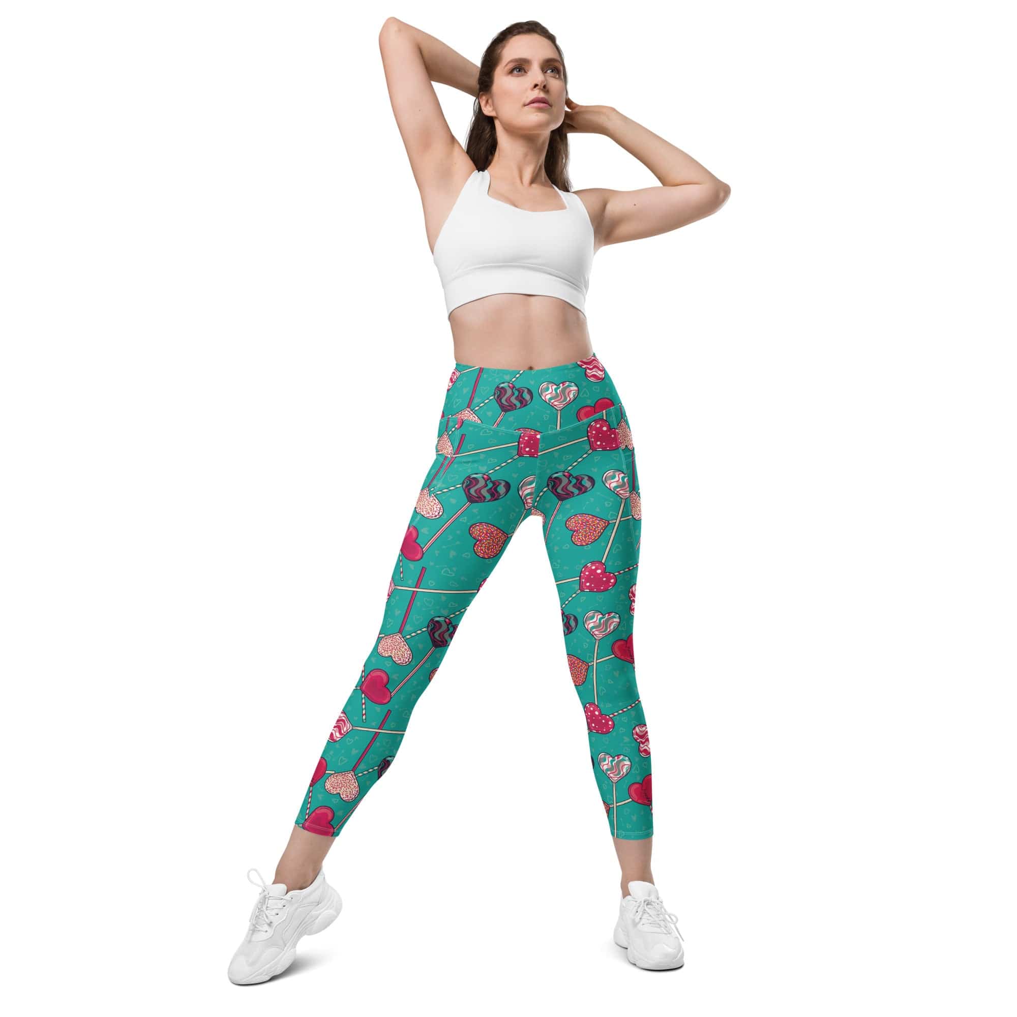 Heart Lollipop Leggings With Pockets