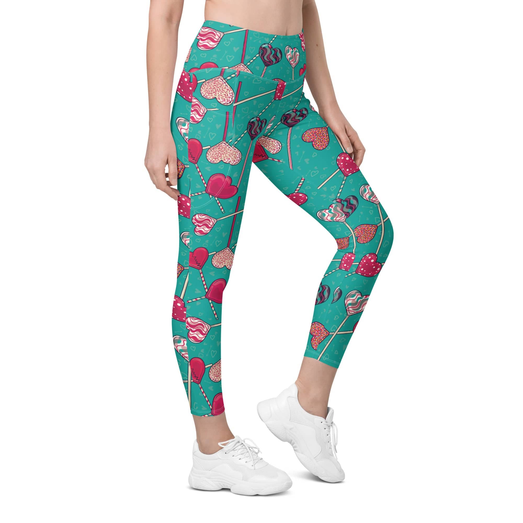 Heart Lollipop Leggings With Pockets