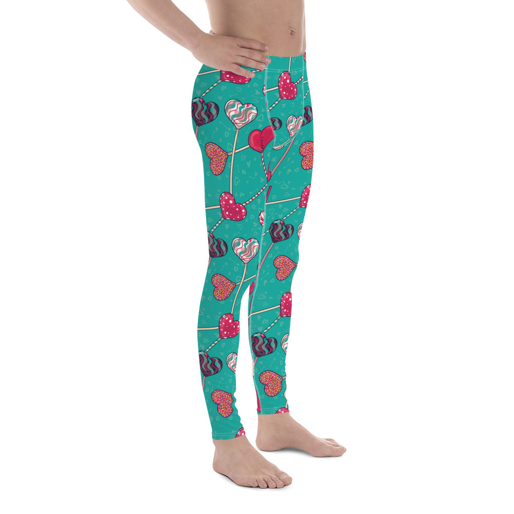 Heart Lollipop Men's Leggings