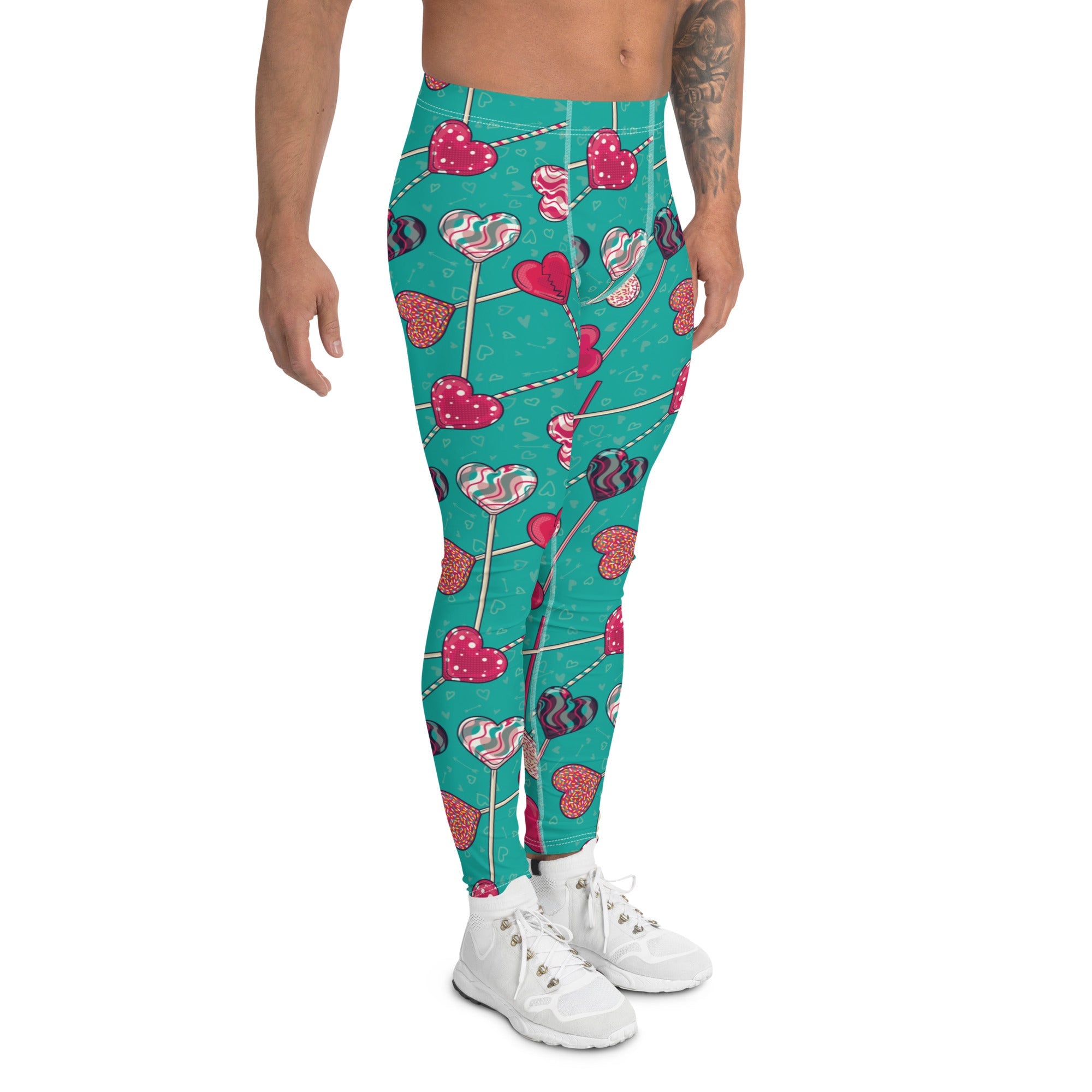 Heart Lollipop Men's Leggings