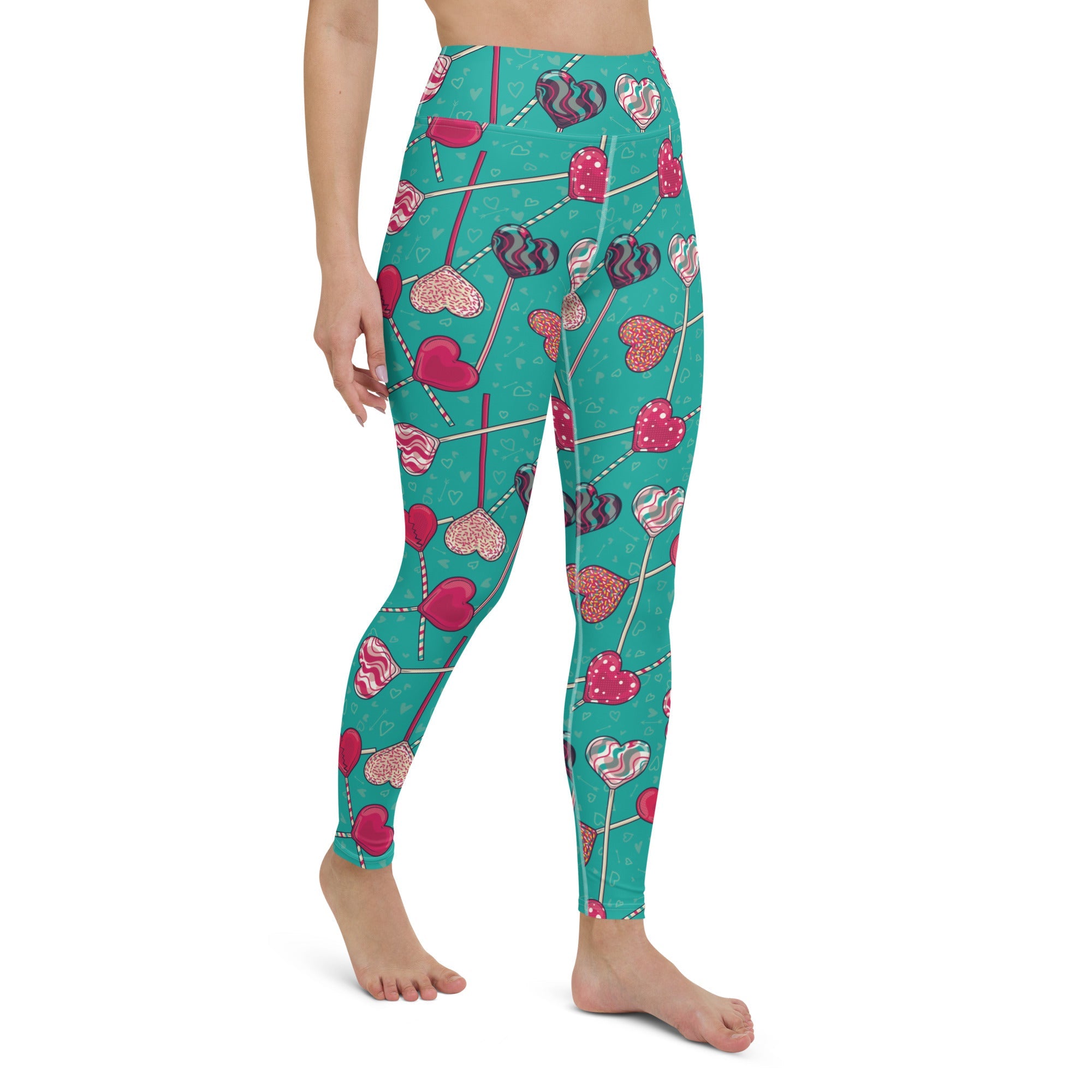 Heart Lollipop Yoga Leggings