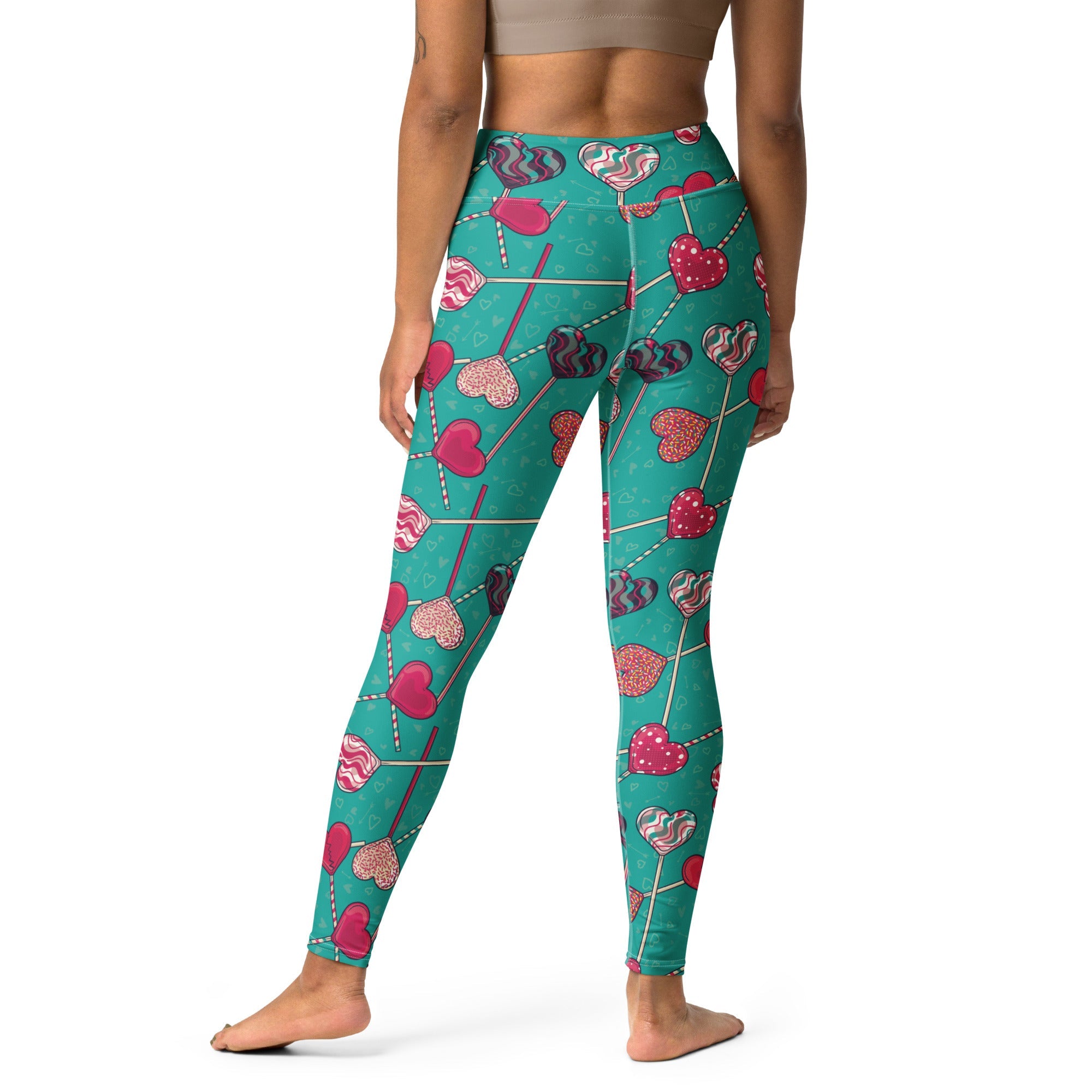 Heart Lollipop Yoga Leggings