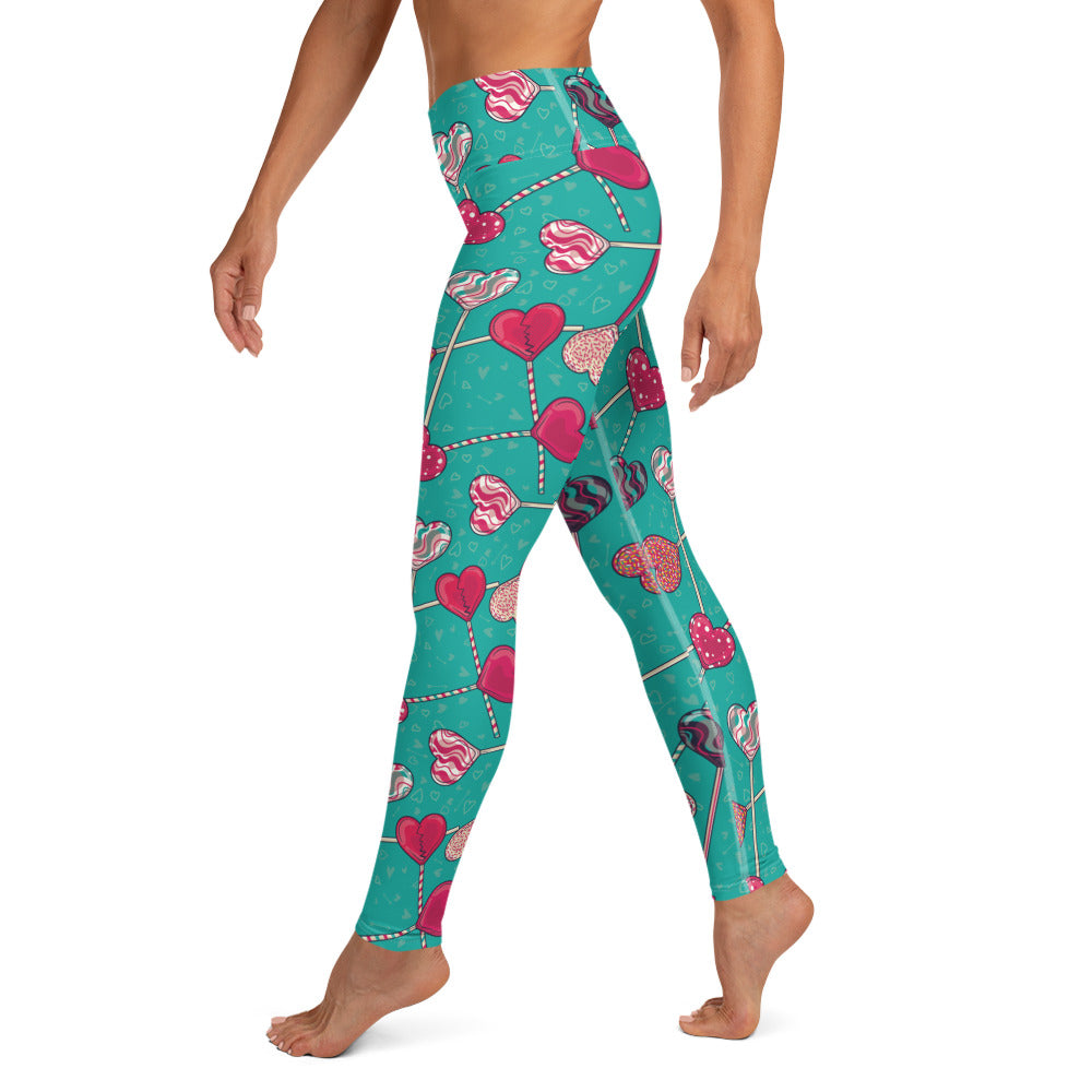 Heart Lollipop Yoga Leggings