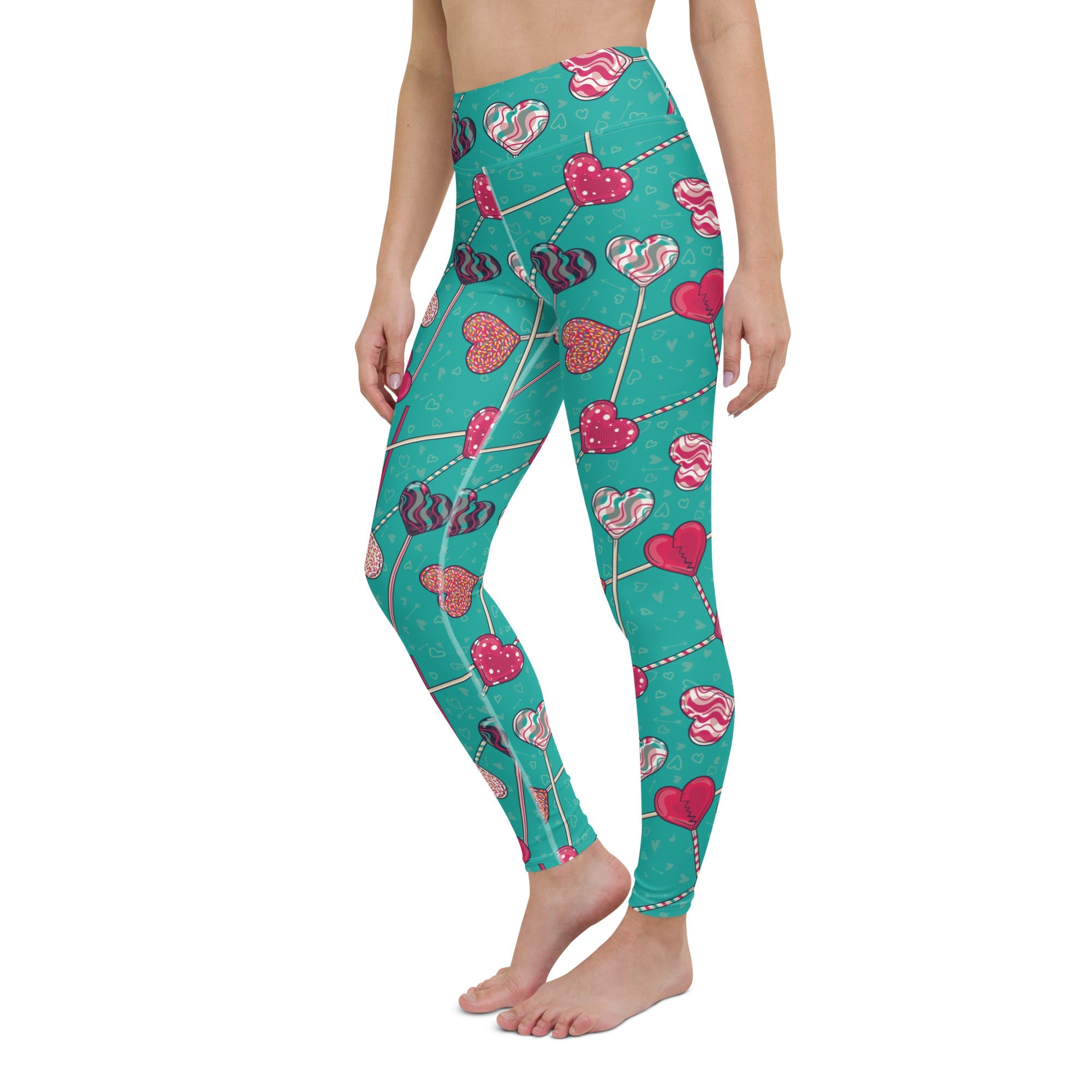 Heart Lollipop Yoga Leggings