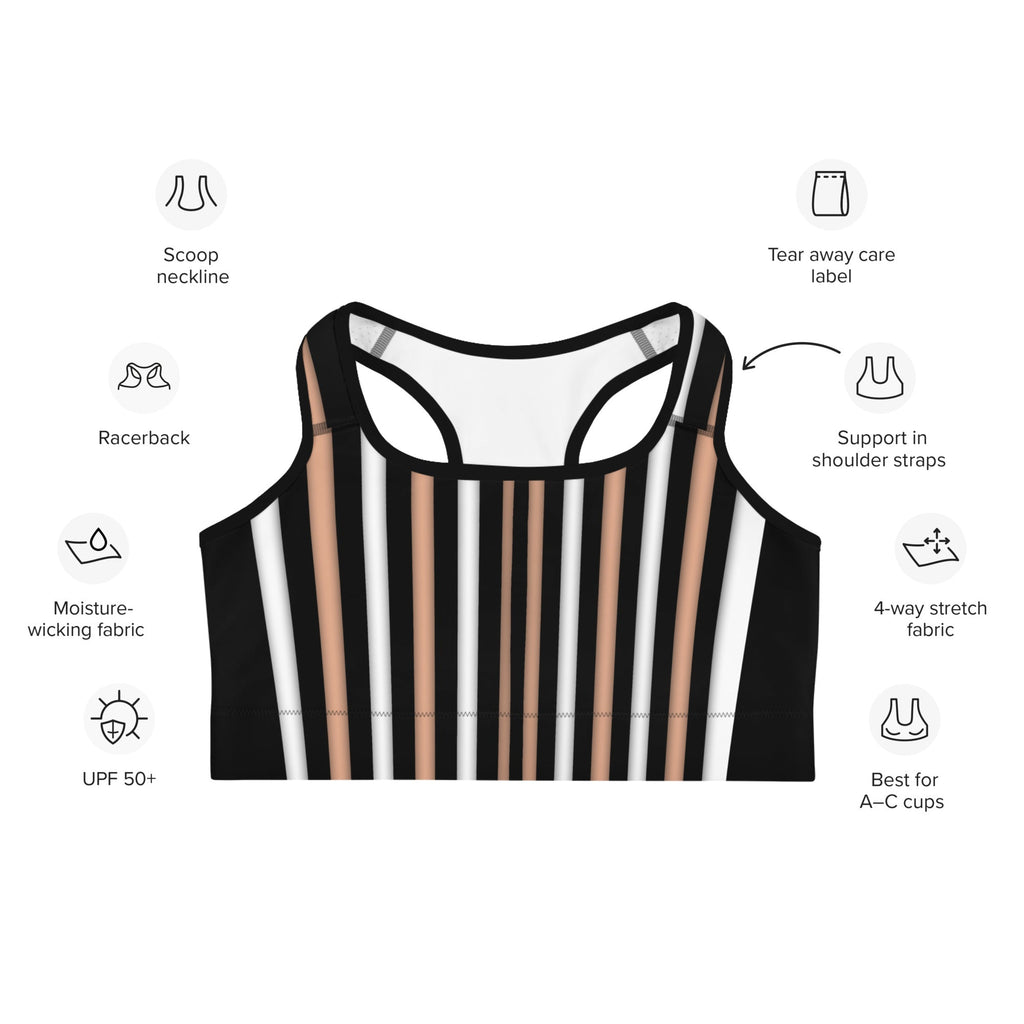 Heart Shaped Illusion Sports Bra