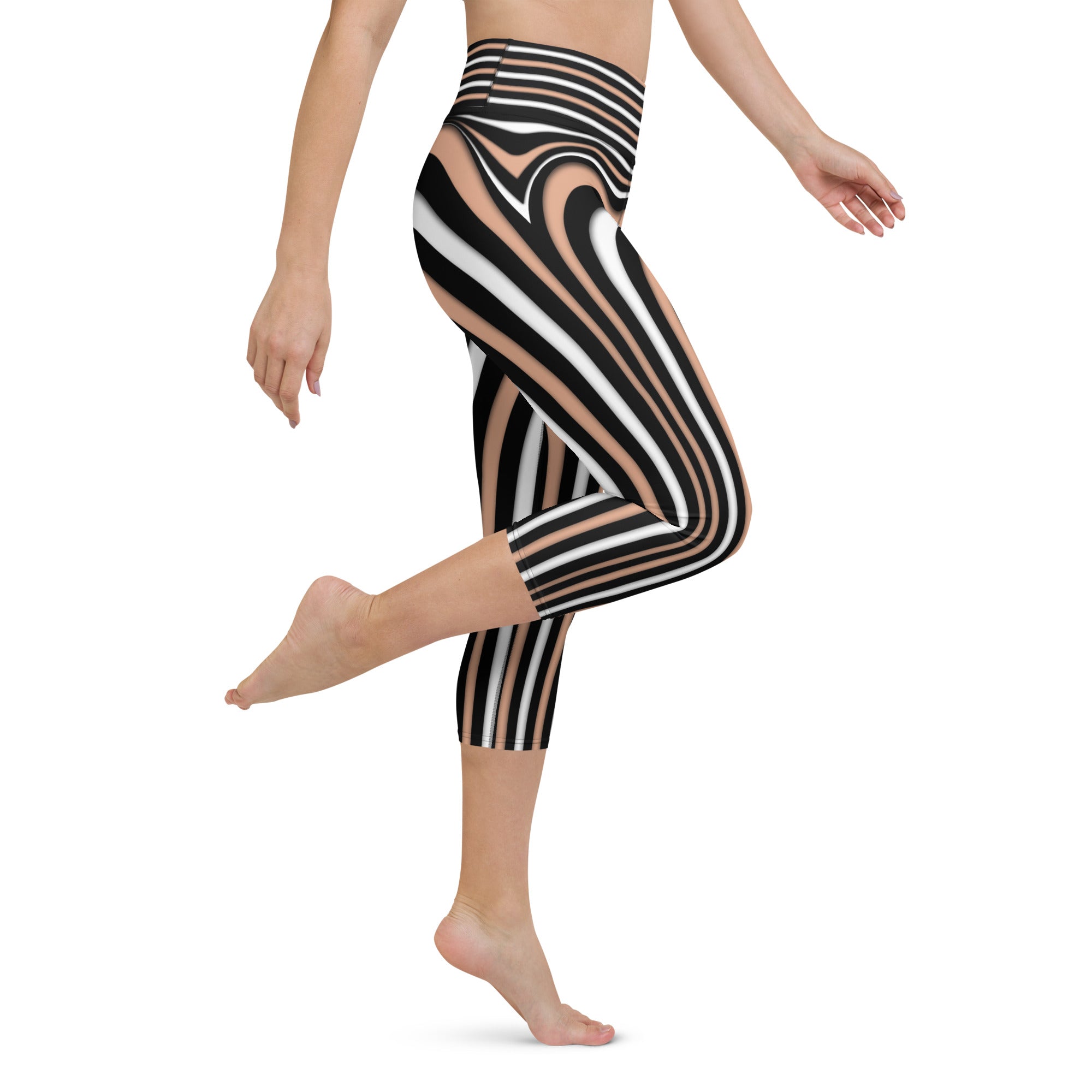 Heart Shaped Illusion Yoga Capris