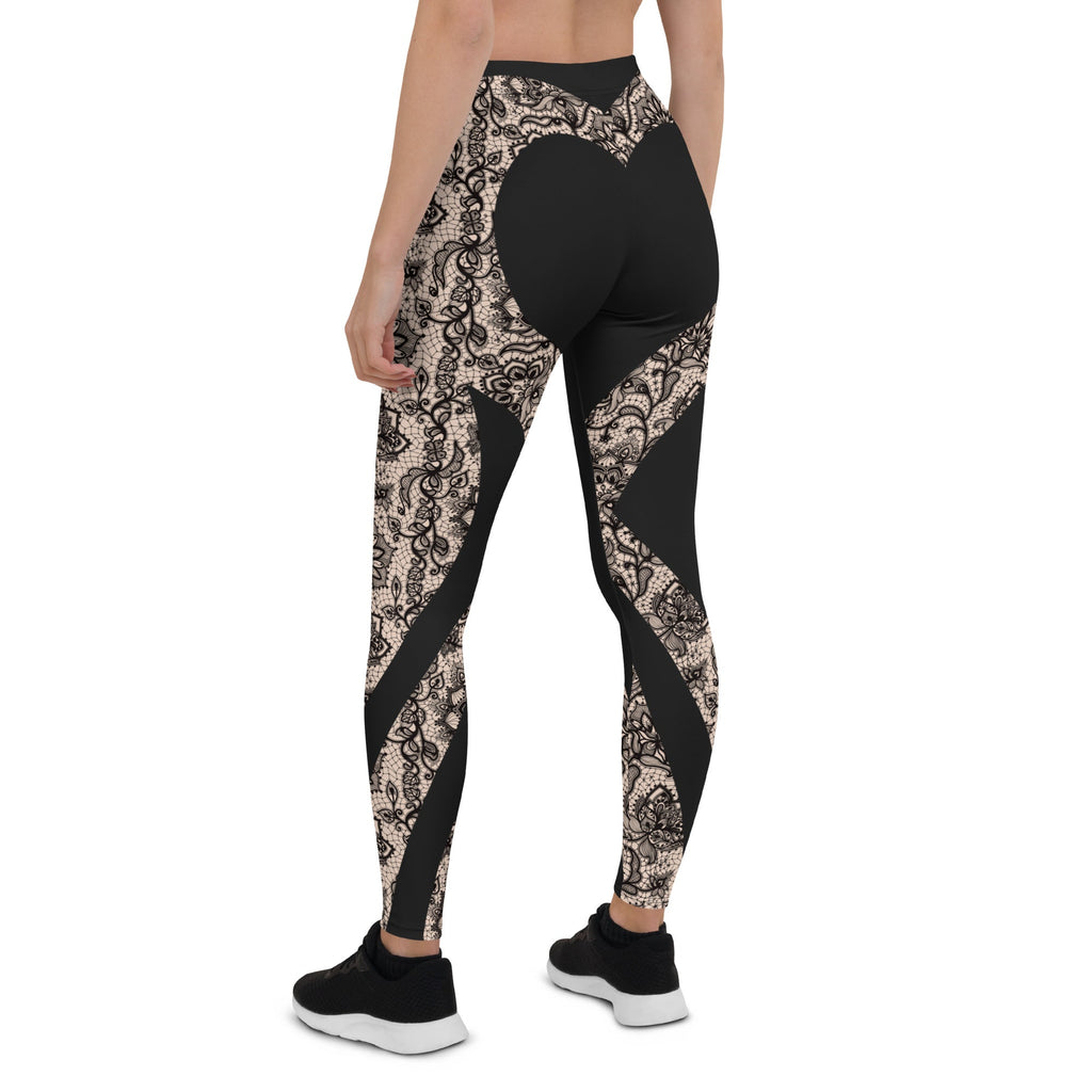 Heart Shaped Lace Leggings