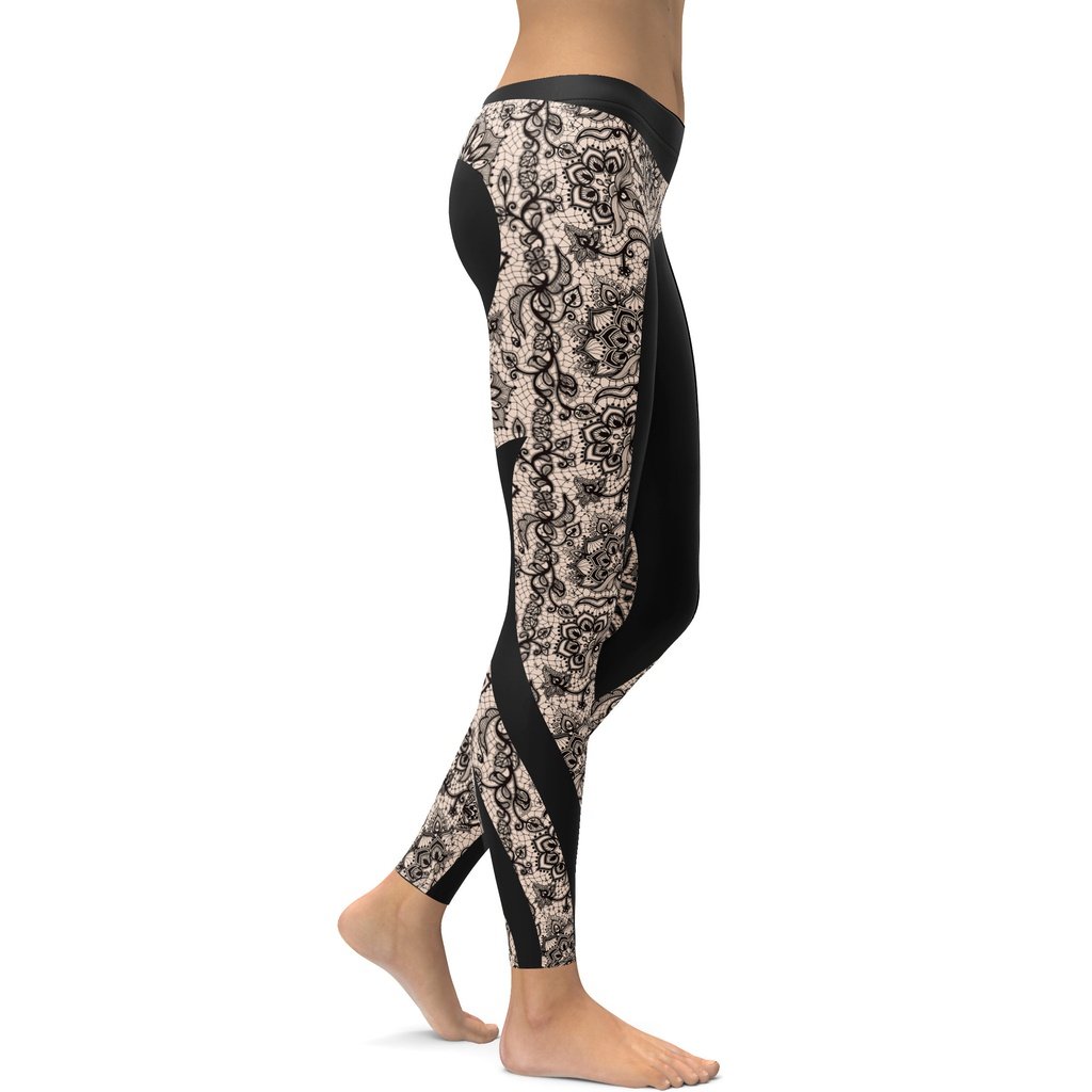 Heart Shaped Lace Leggings