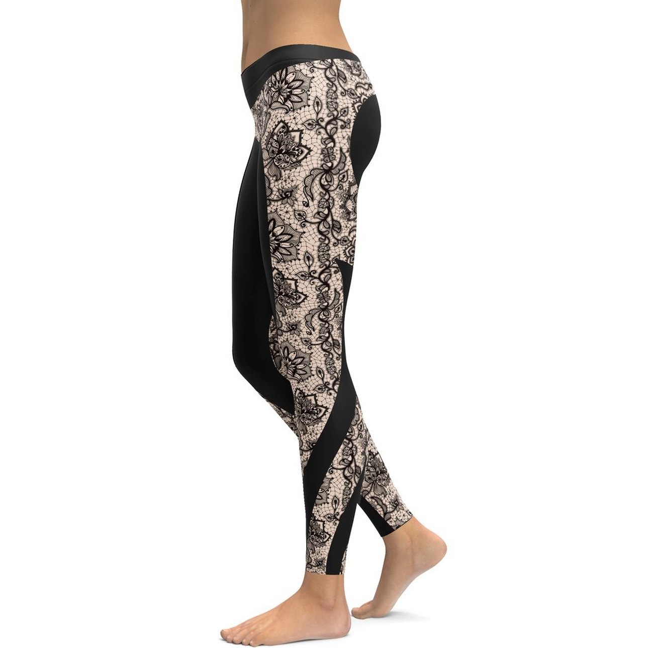 Heart Shaped Lace Leggings