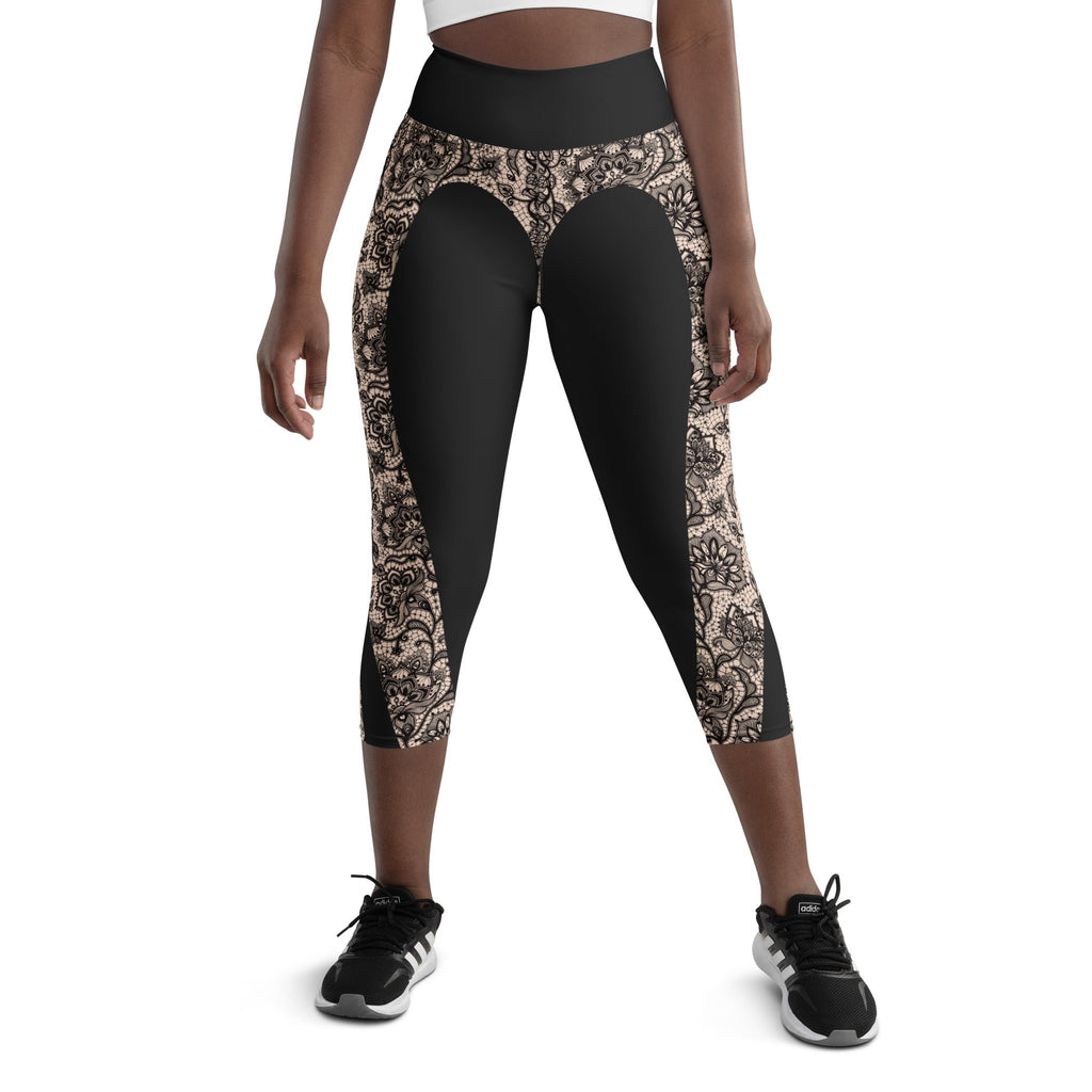 Heart Shaped Lace Yoga Capris