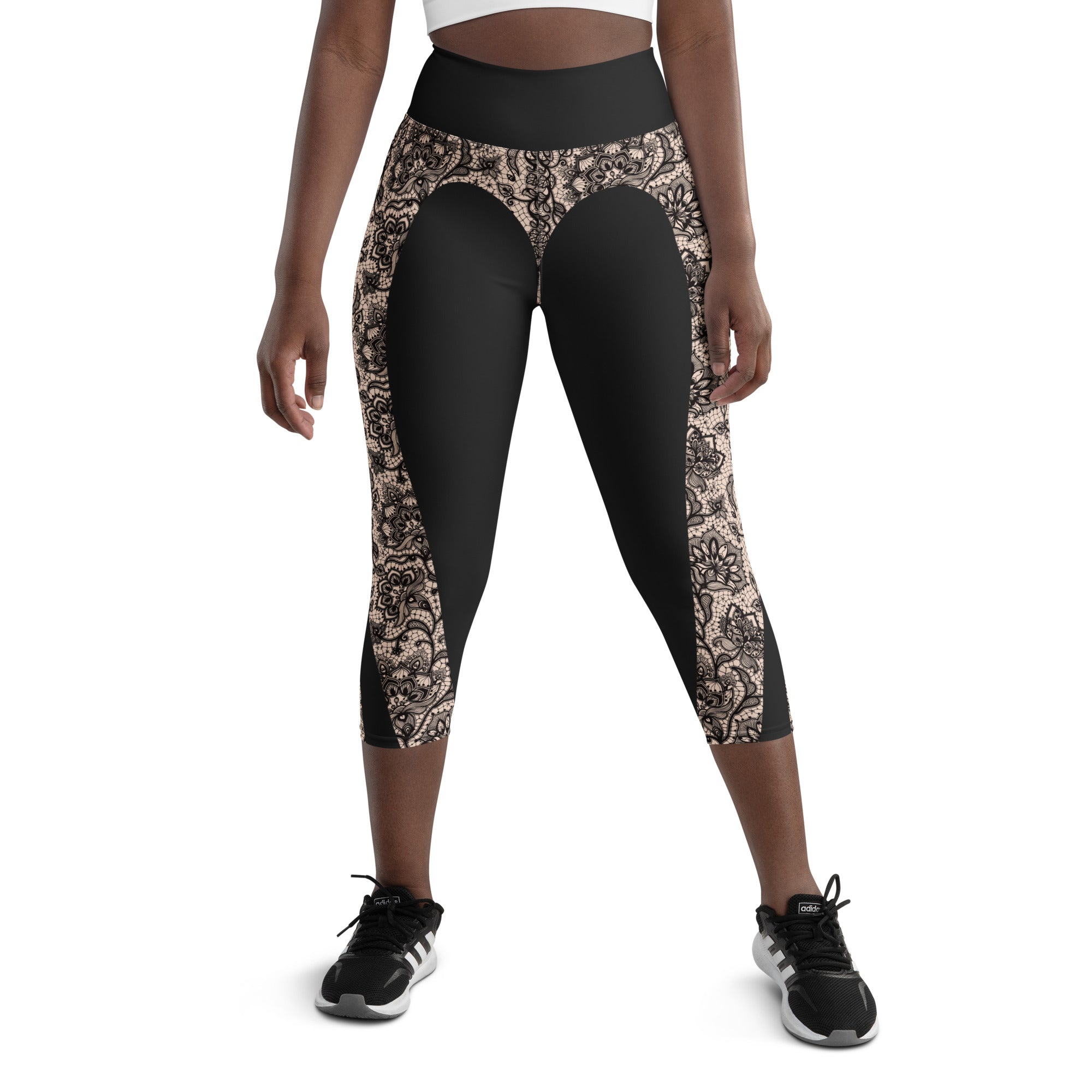 Heart Shaped Lace Yoga Capris