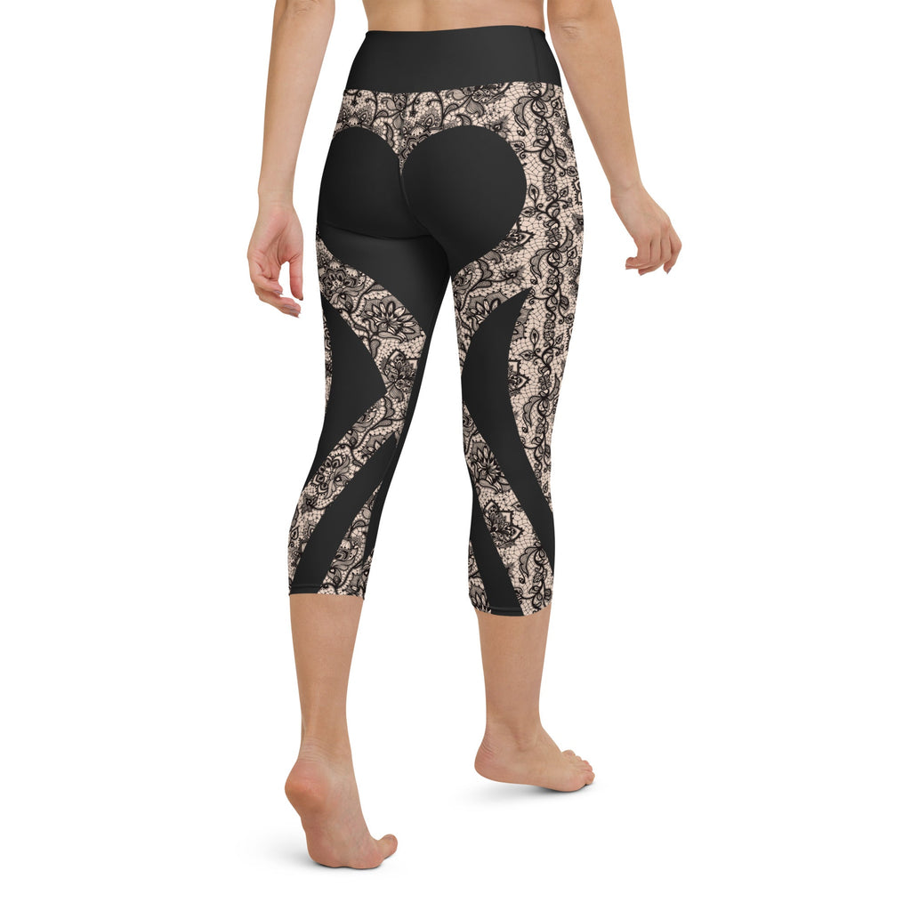 Heart Shaped Lace Yoga Capris