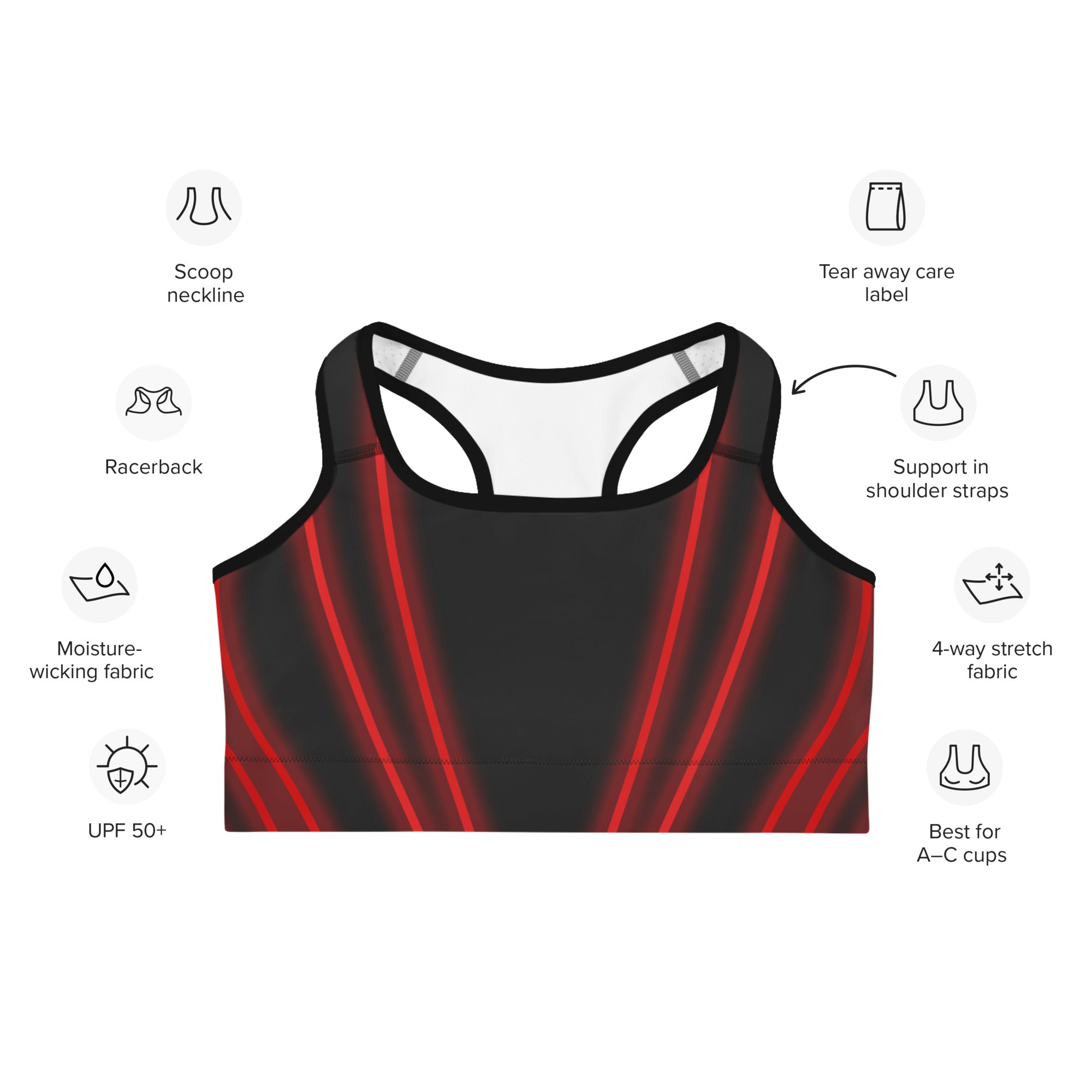 Heart Shaped Power Sports Bra