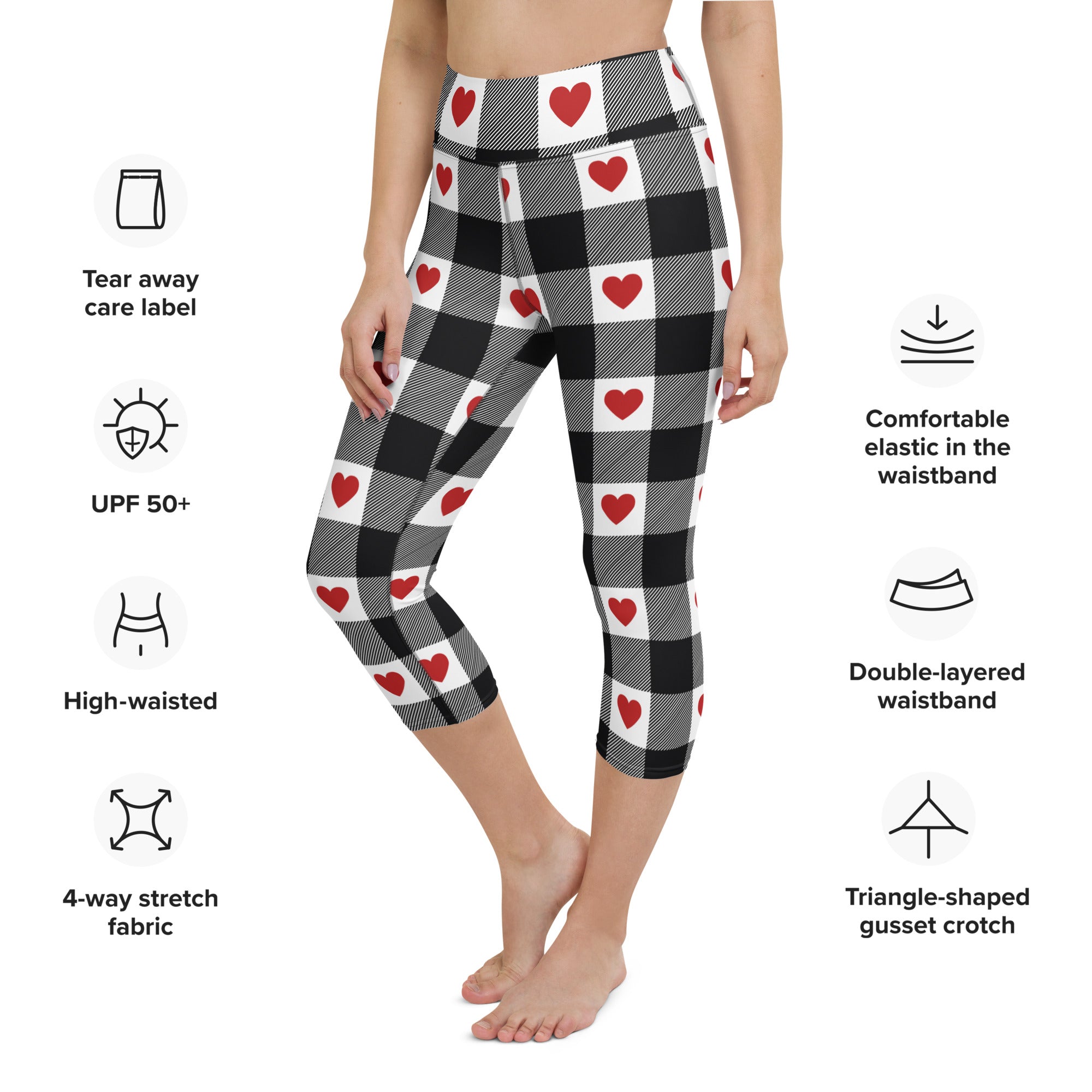 Heartfelt Plaid Yoga Capris