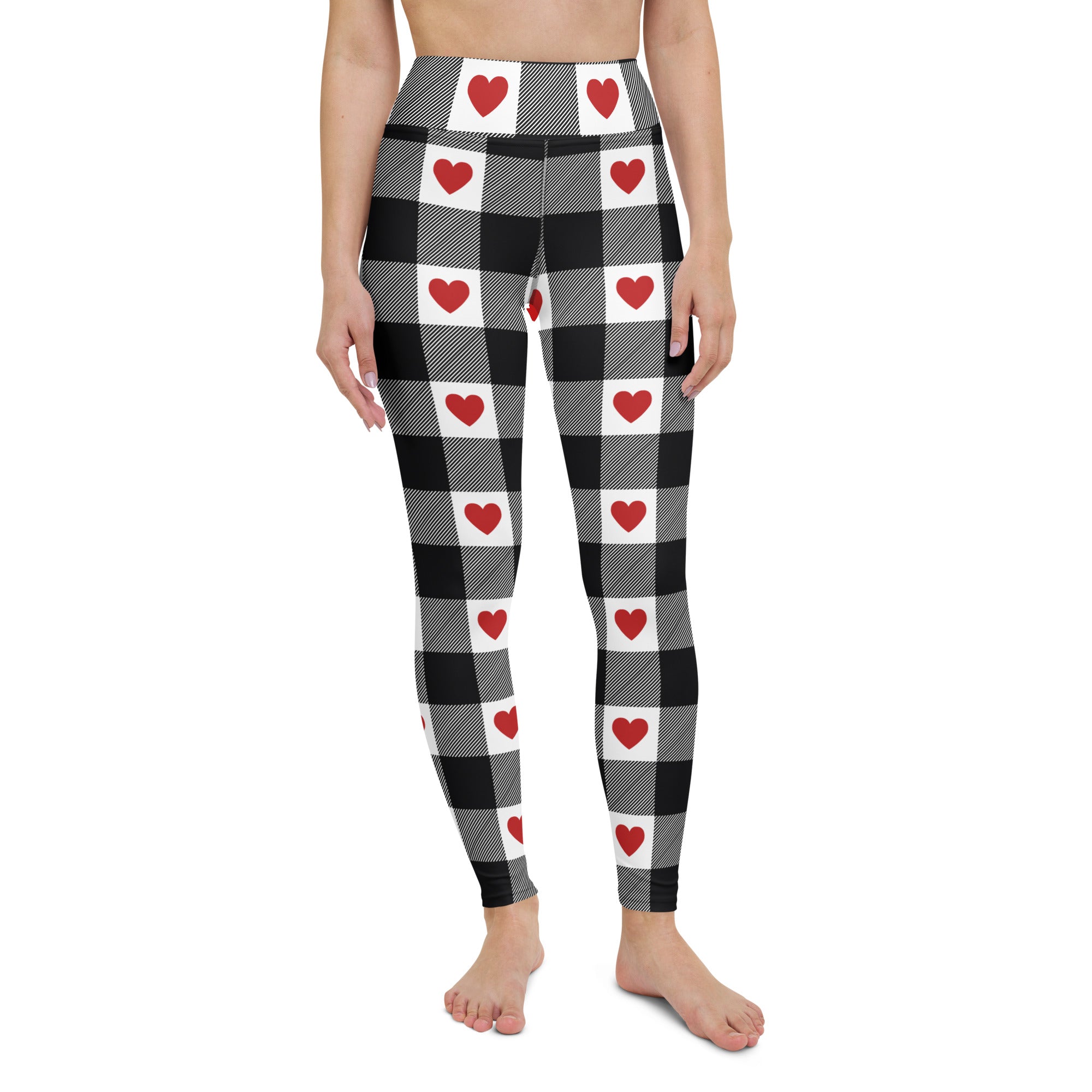 Heartfelt Plaid Yoga Leggings