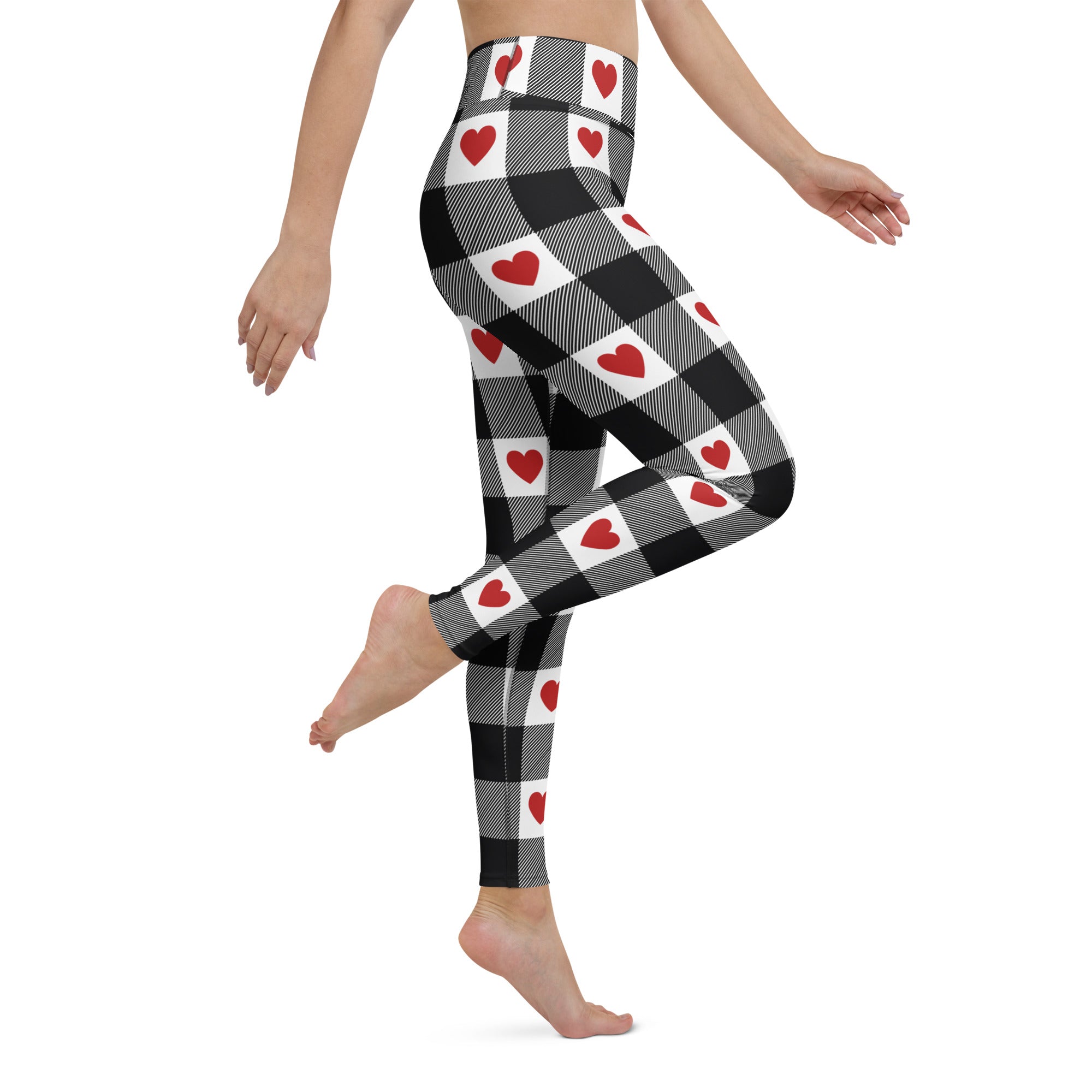 Heartfelt Plaid Yoga Leggings