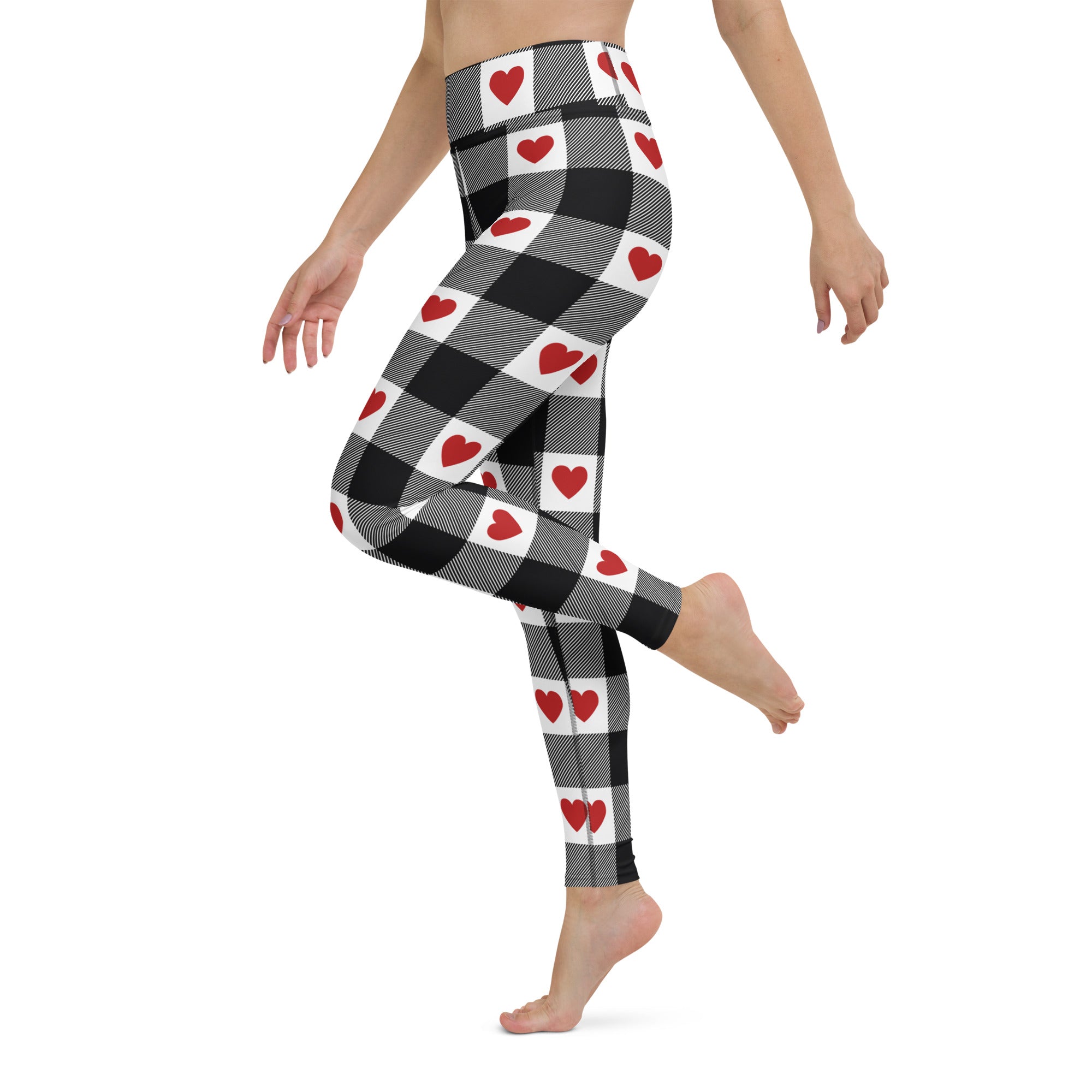 Heartfelt Plaid Yoga Leggings