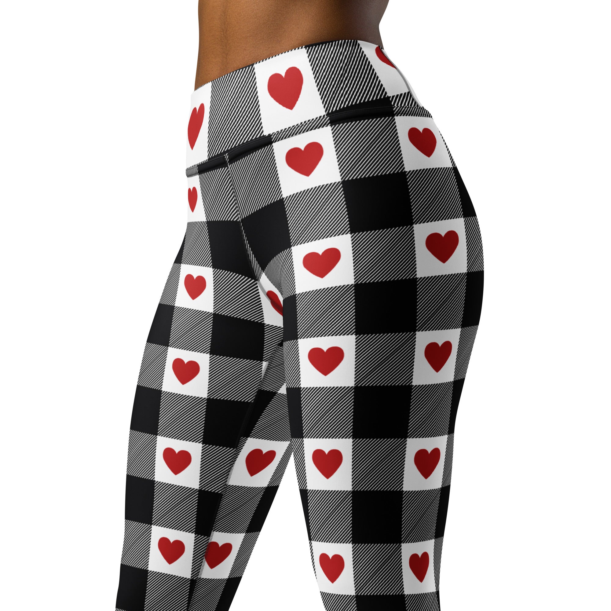 Heartfelt Plaid Yoga Leggings