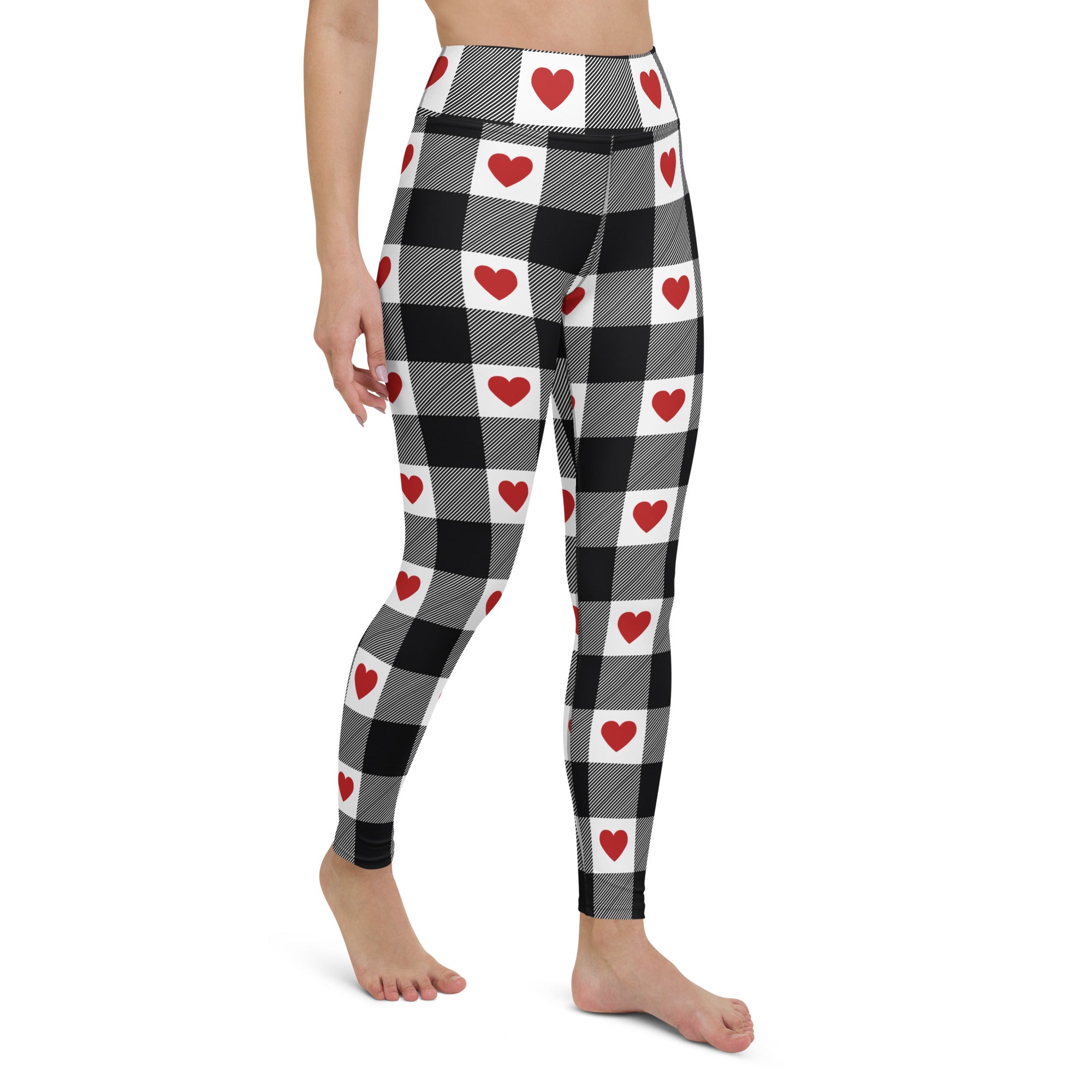 Heartfelt Plaid Yoga Leggings