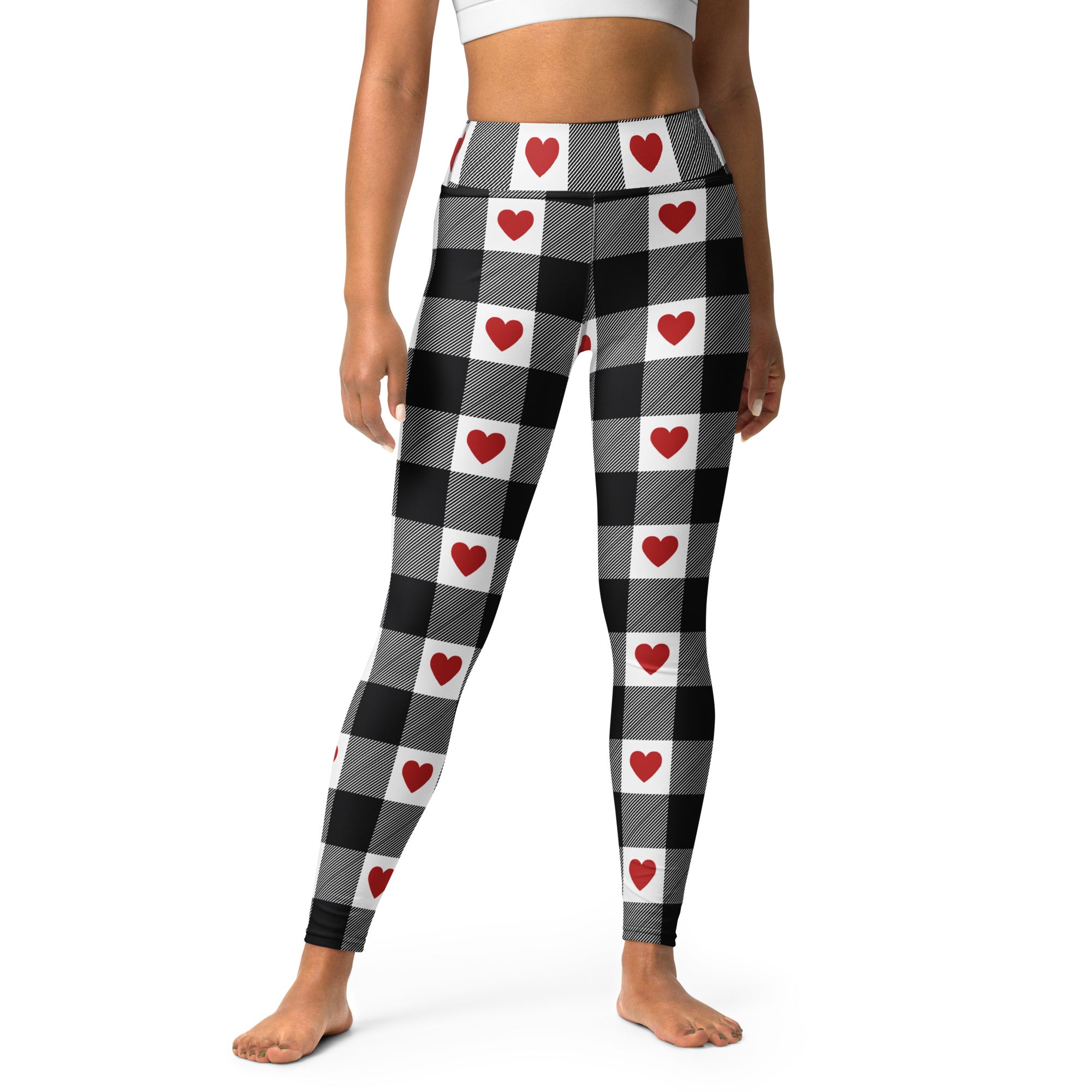 Heartfelt Plaid Yoga Leggings