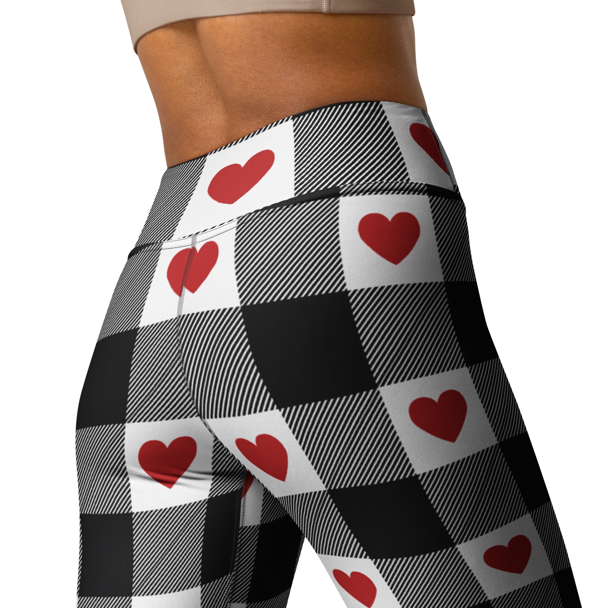 Heartfelt Plaid Yoga Leggings