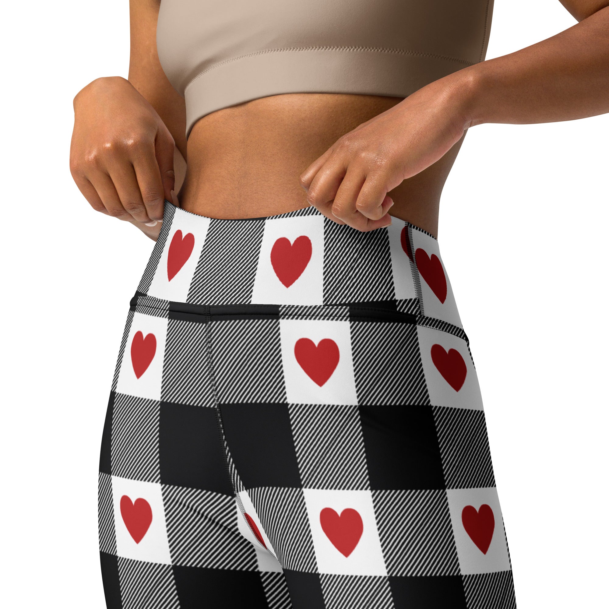 Heartfelt Plaid Yoga Leggings