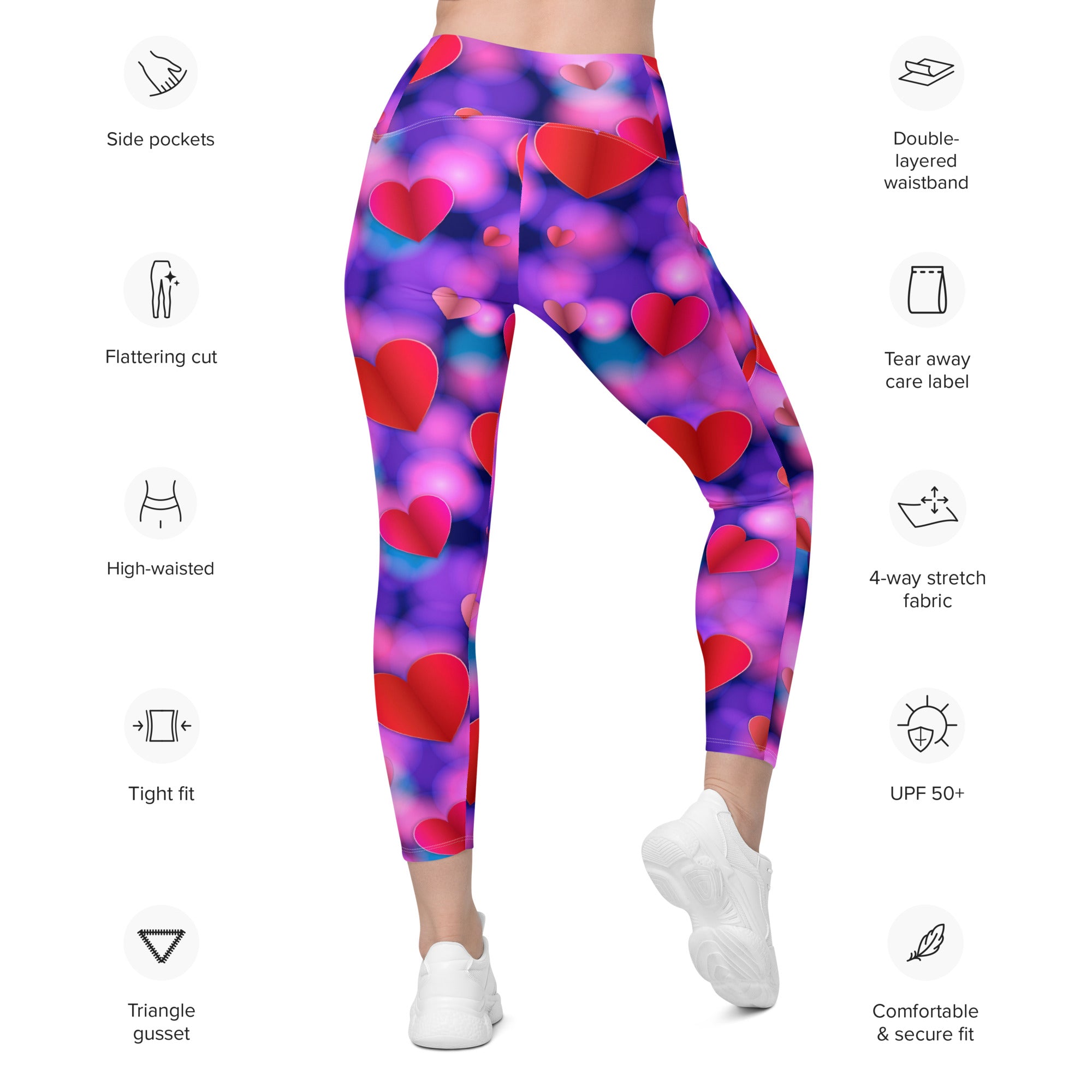Hearts Aura Leggings with Pockets