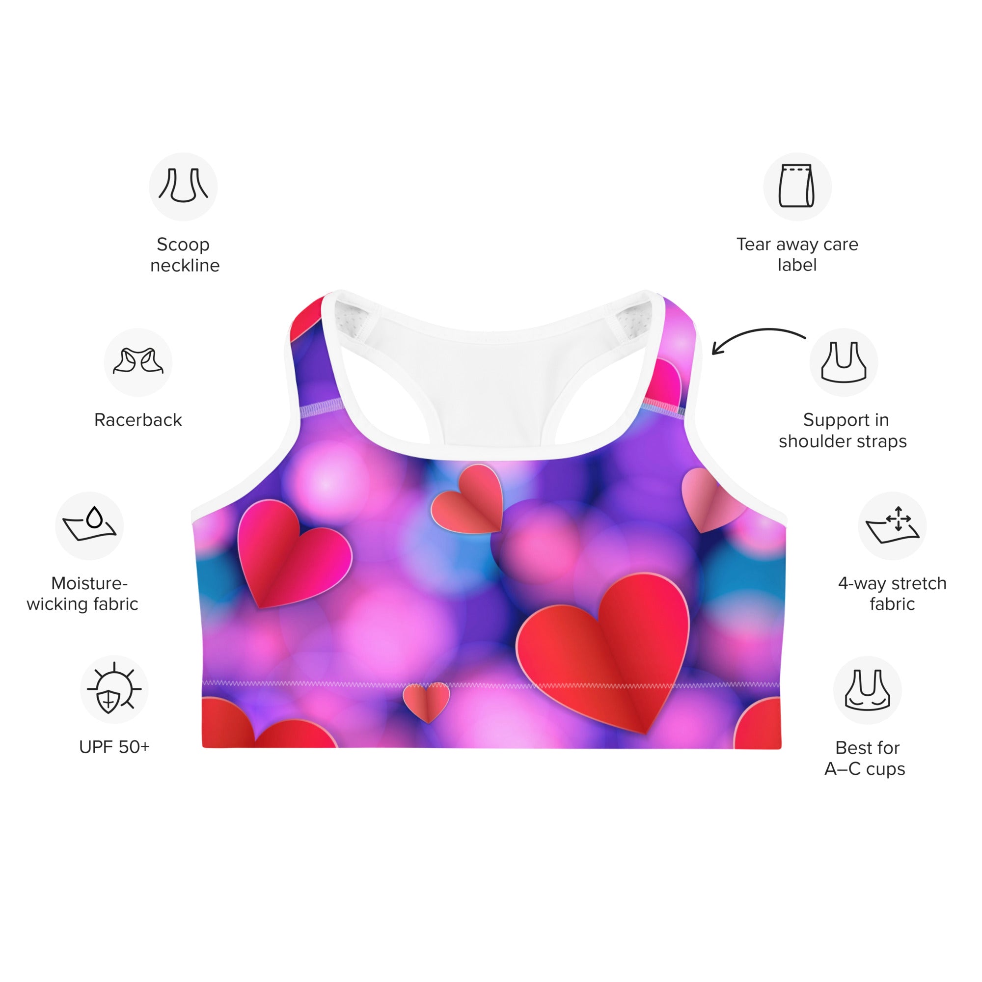 Hearts Aura Sports Bra