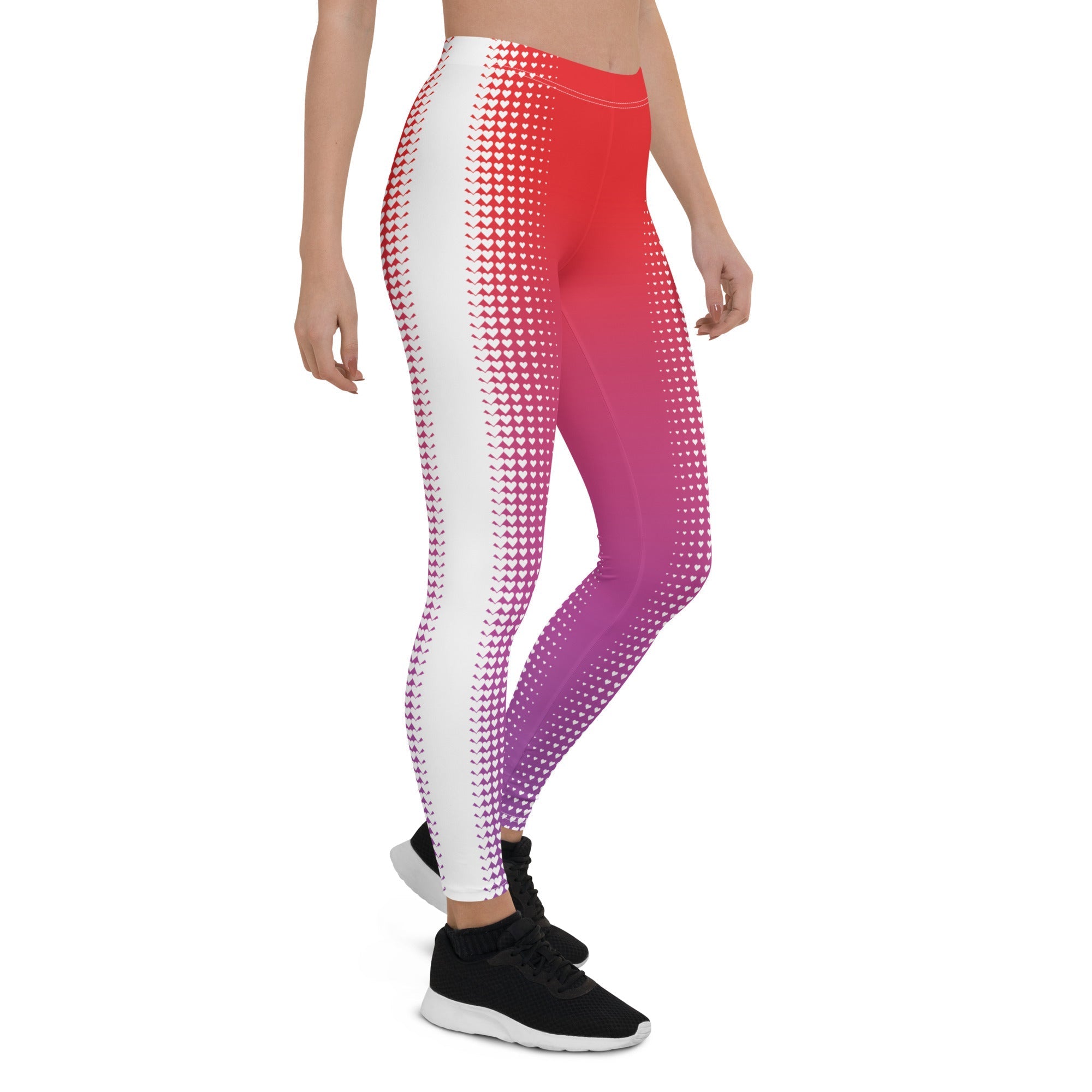 Hearts Optical Illusion Slimming Leggings