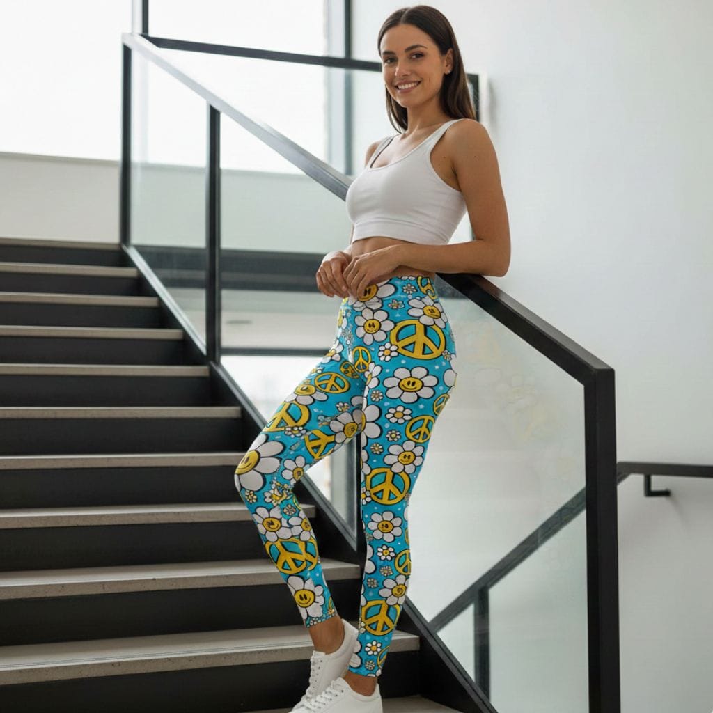 Hippie Flower Pattern Leggings