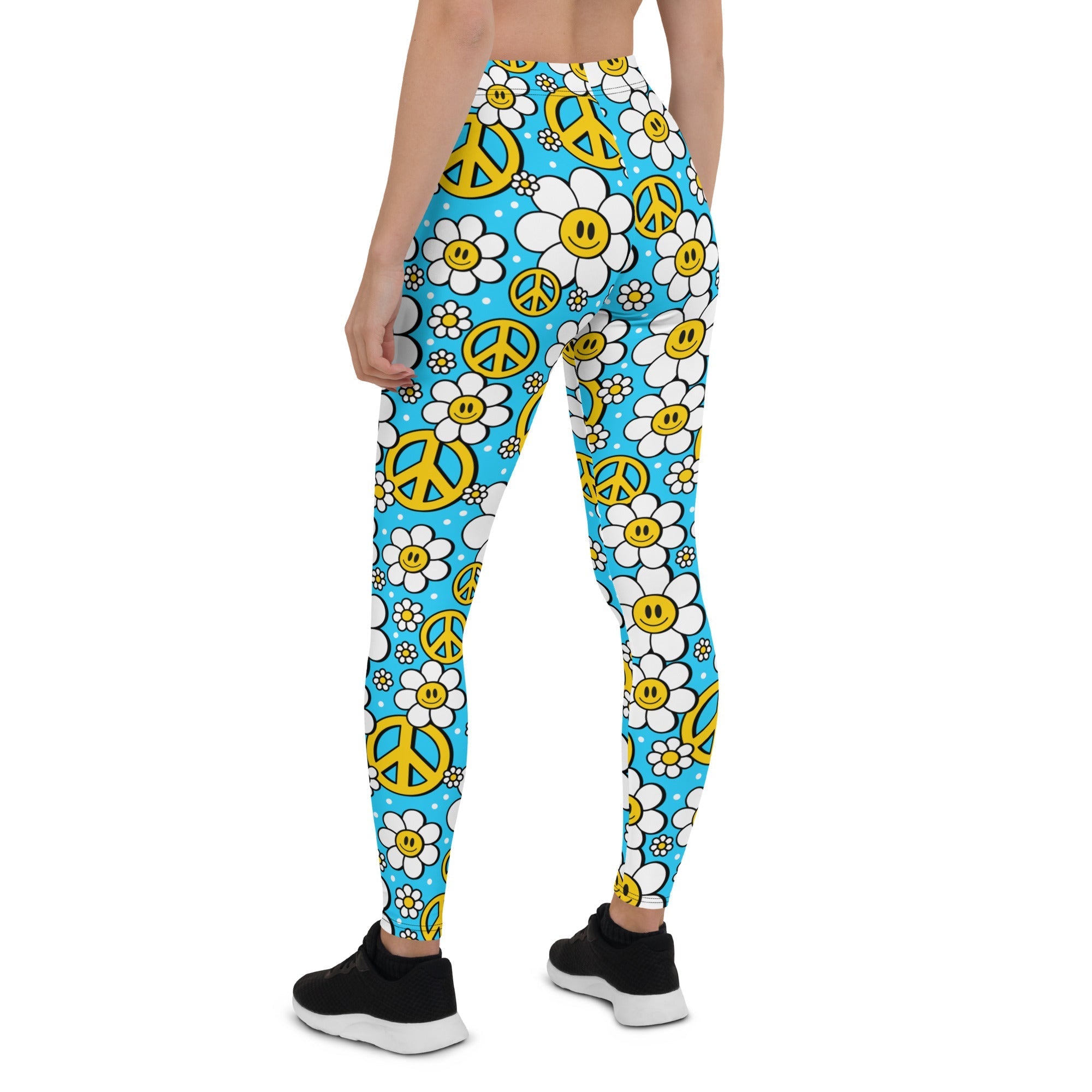 Hippie Flower Pattern Leggings