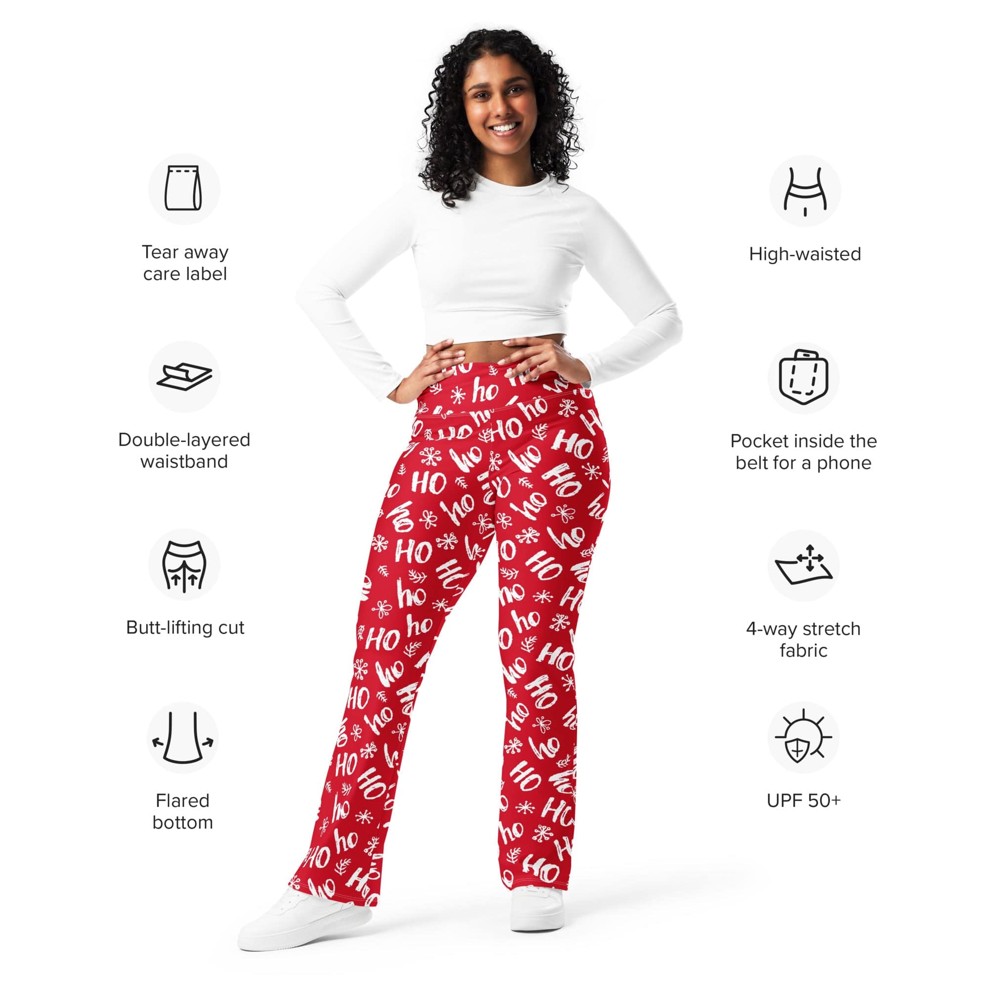 Ho-Ho Holiday Cheer Flare Leggings