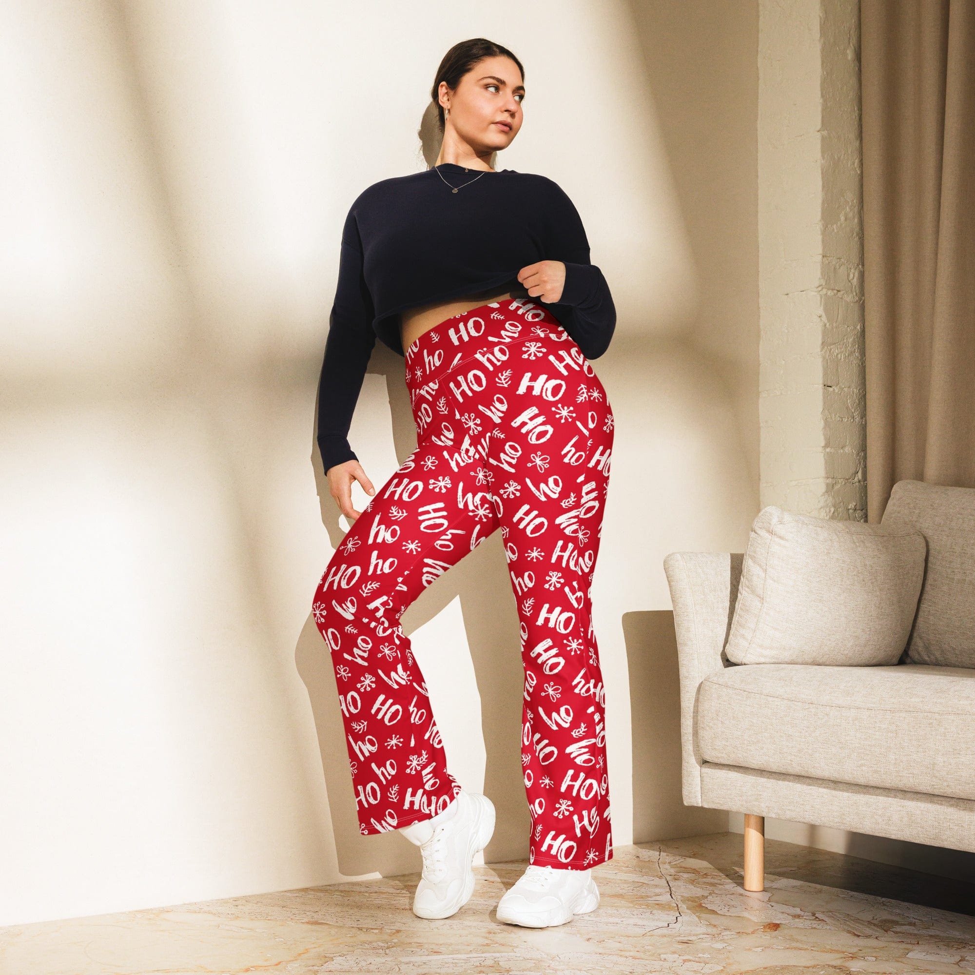 Ho-Ho Holiday Cheer Flare Leggings