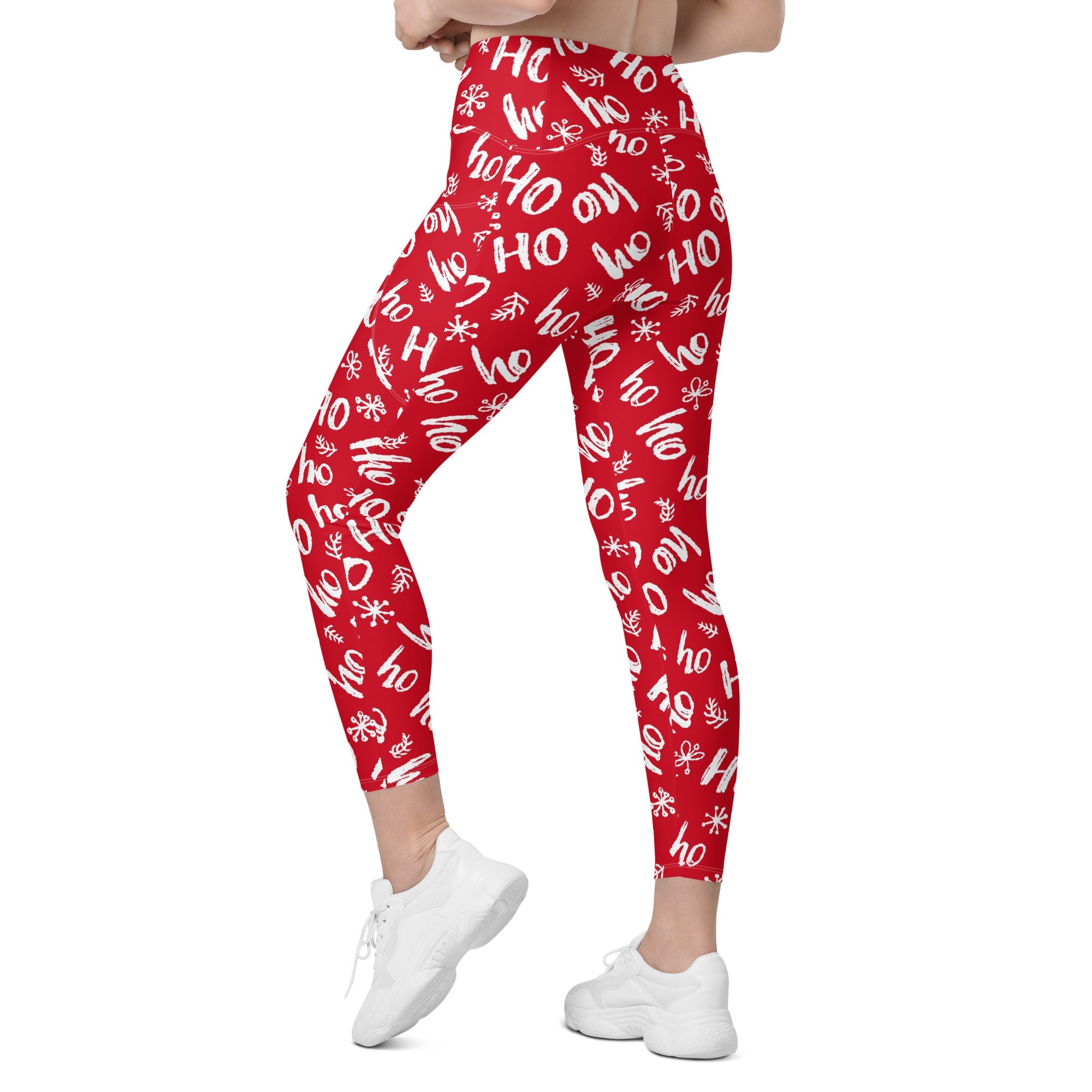 Ho-Ho Holiday Cheer Leggings With Pockets