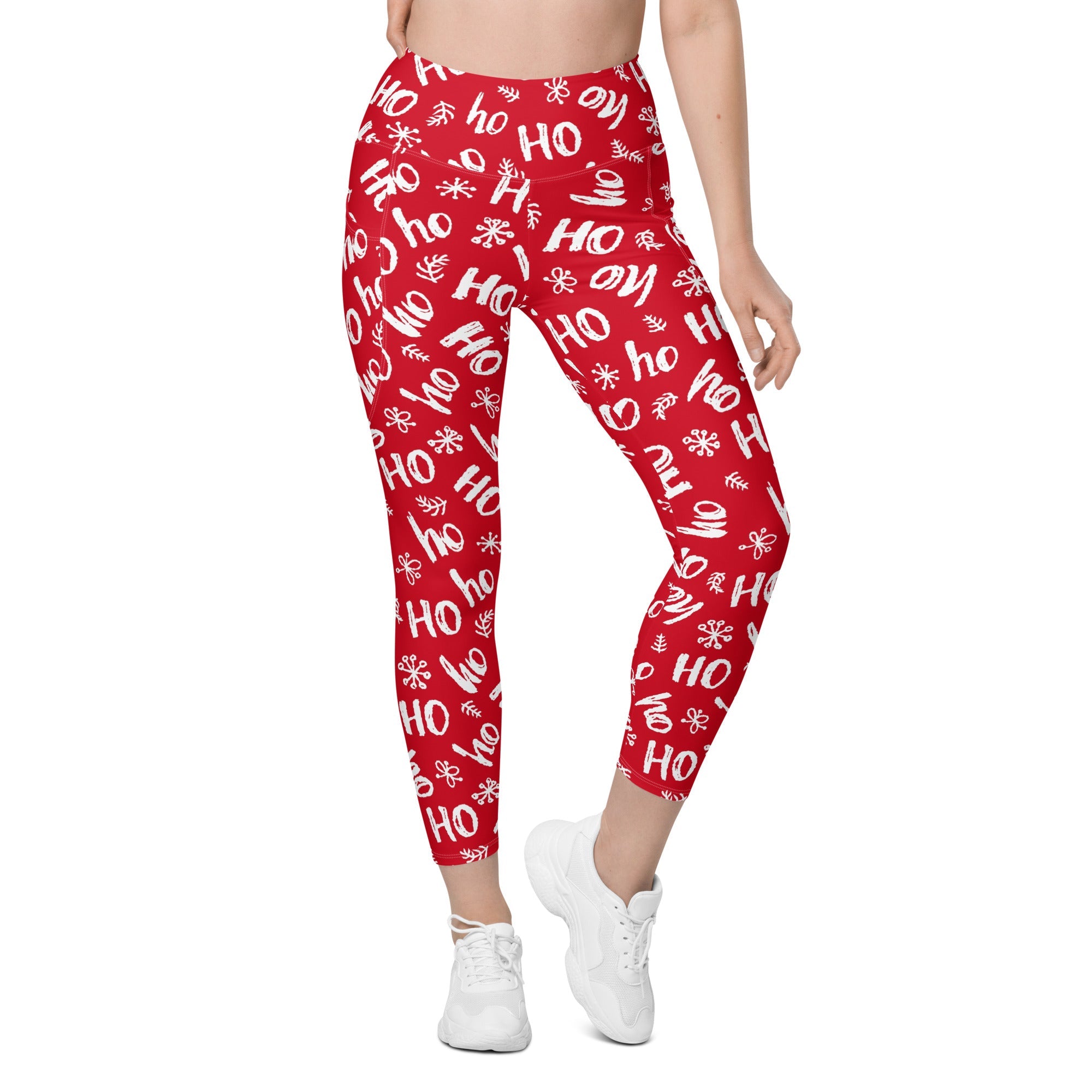 Ho-Ho Holiday Cheer Leggings With Pockets