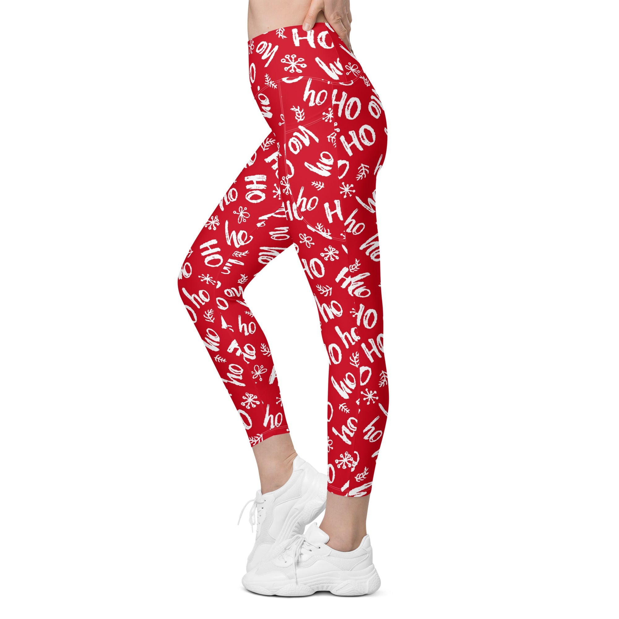 Ho-Ho Holiday Cheer Leggings With Pockets