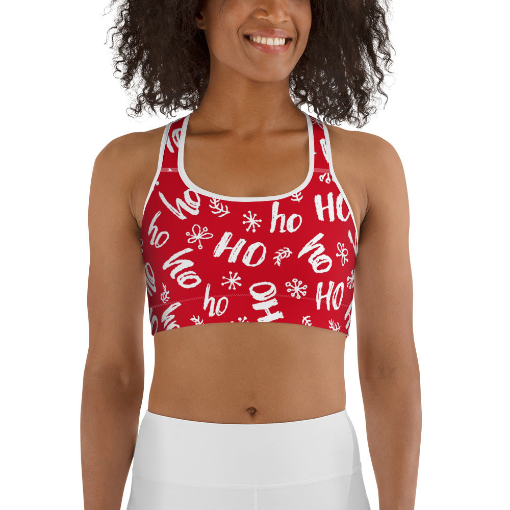 Ho-Ho Holiday Cheer Sports Bra