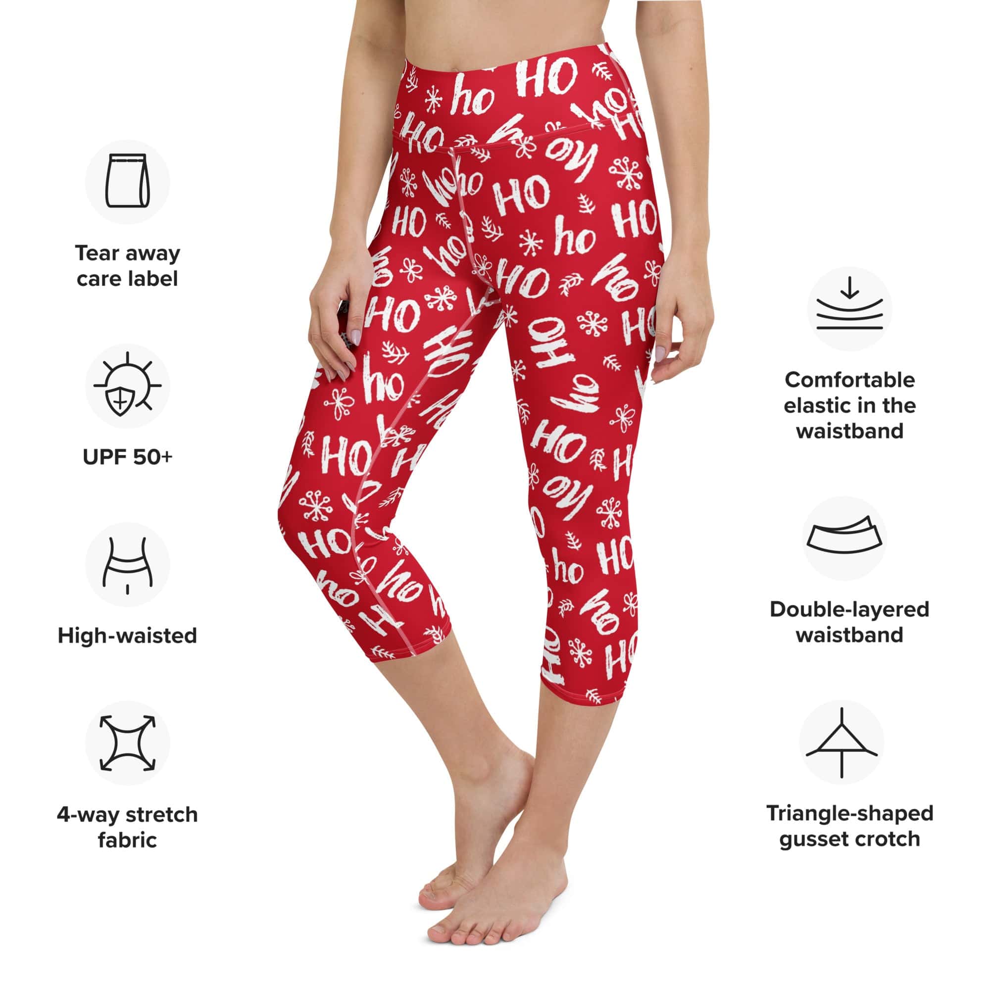 Ho-Ho Holiday Cheer Yoga Capris